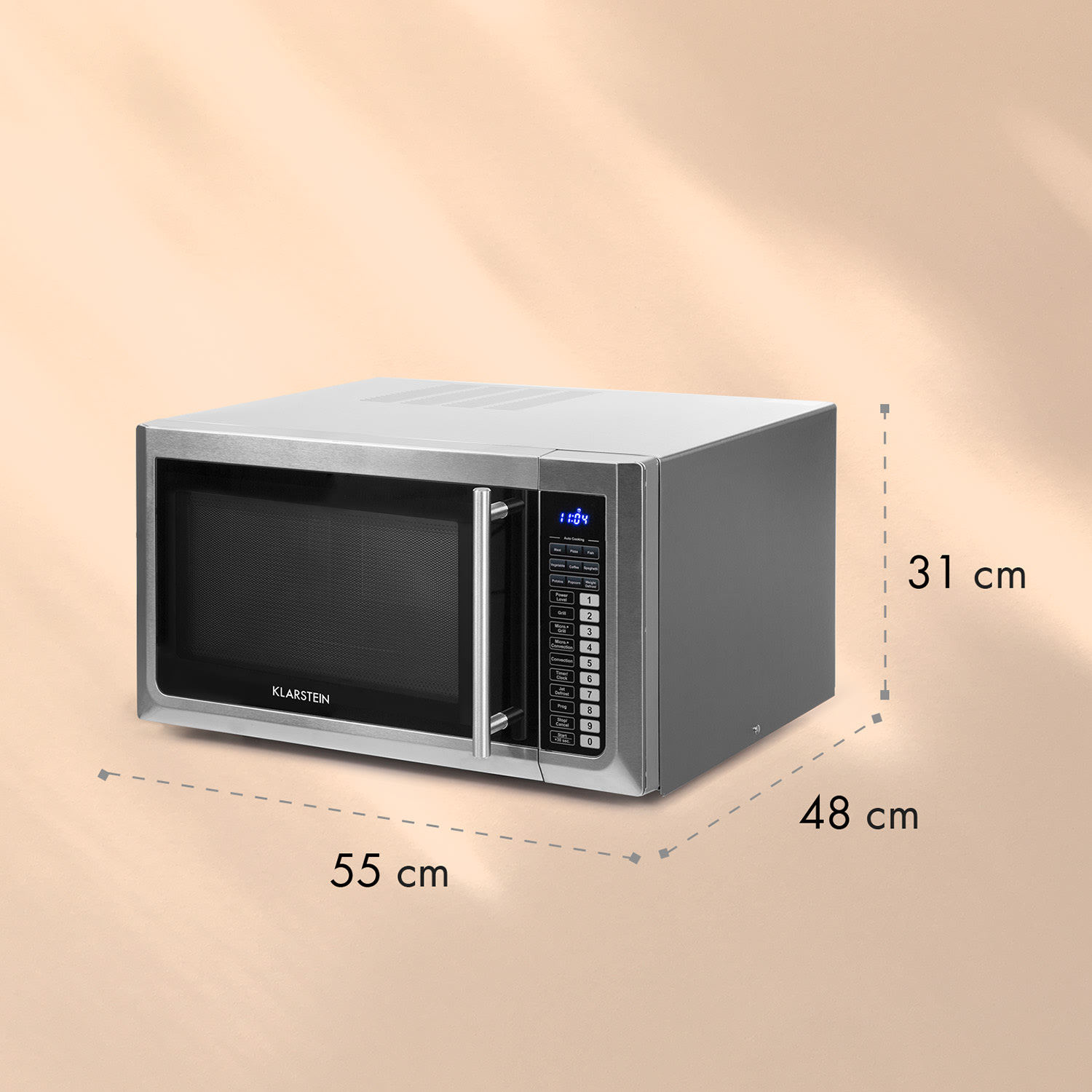 Brilliance Pro Microondas 43 Litros Grill Circulación de aire Panel táctil Acero inoxidable 43 L