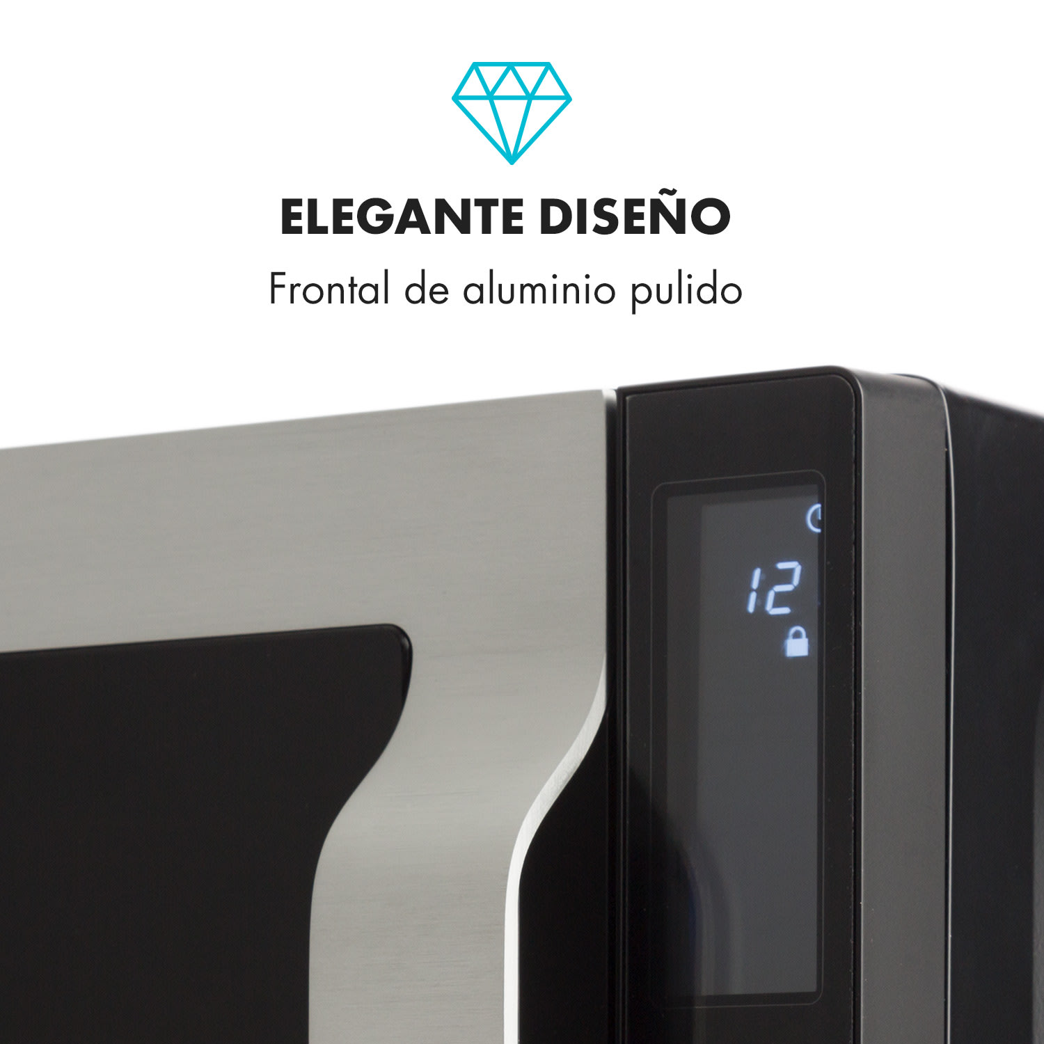 Brilliance Roomy Microondas 900W 25L 6 niveles de potencia Grill Plateado 