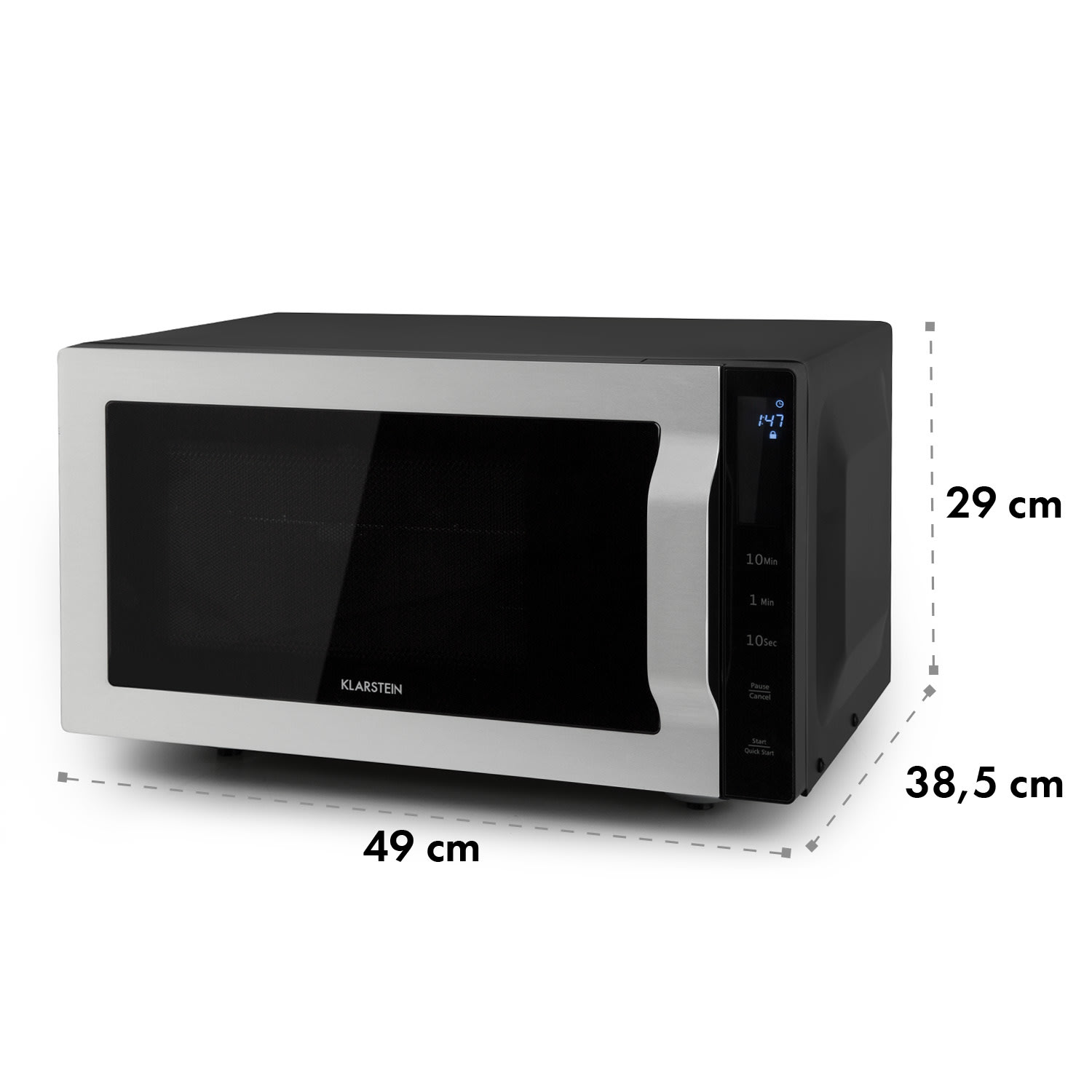 Brilliance Roomy magnetron 900W 25l 6 vermogensstanden grill zilver 