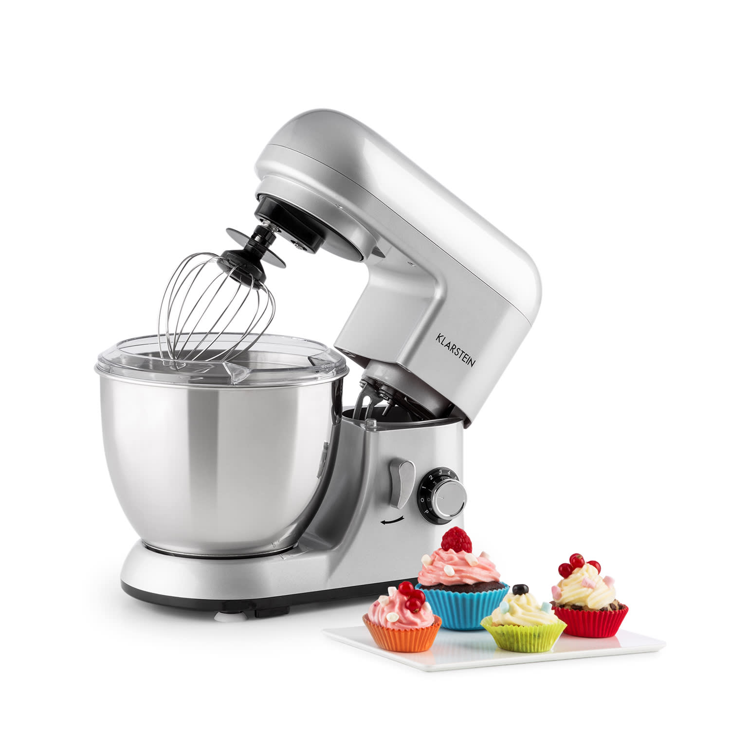 Bella Pico Mini robot de cocina Batidora Amasadora 550 W 6 niveles 5 litros Plata