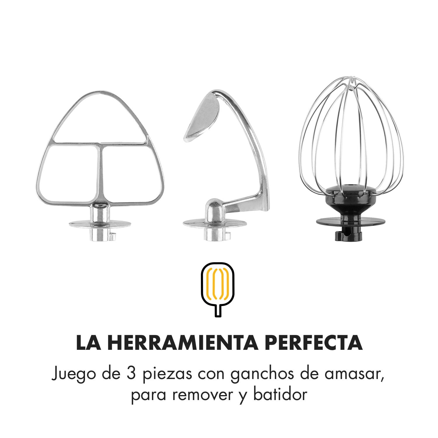 Bella Pico Mini robot de cocina Batidora Amasadora 550 W 6 niveles 5 litros Plata