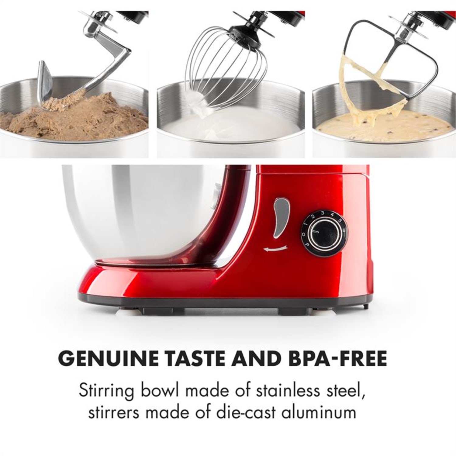 Bella Pico Rossa, mini kuchynský robot, 550 W, 6 stupňov, 4 litre, červený Červená