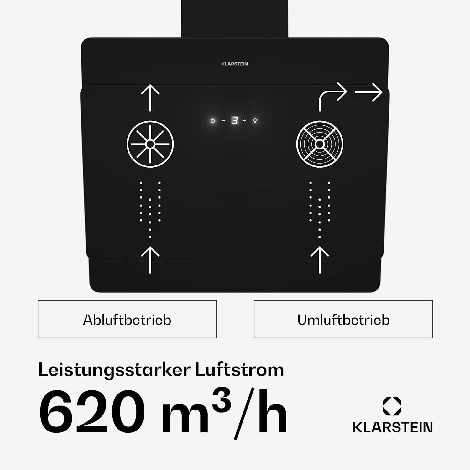 Aurica 60 Dunstabzugshaube 60cm 600 m³/h LED Touch Glas 60 cm | Ohne Ersatz-Filter | Schwarz