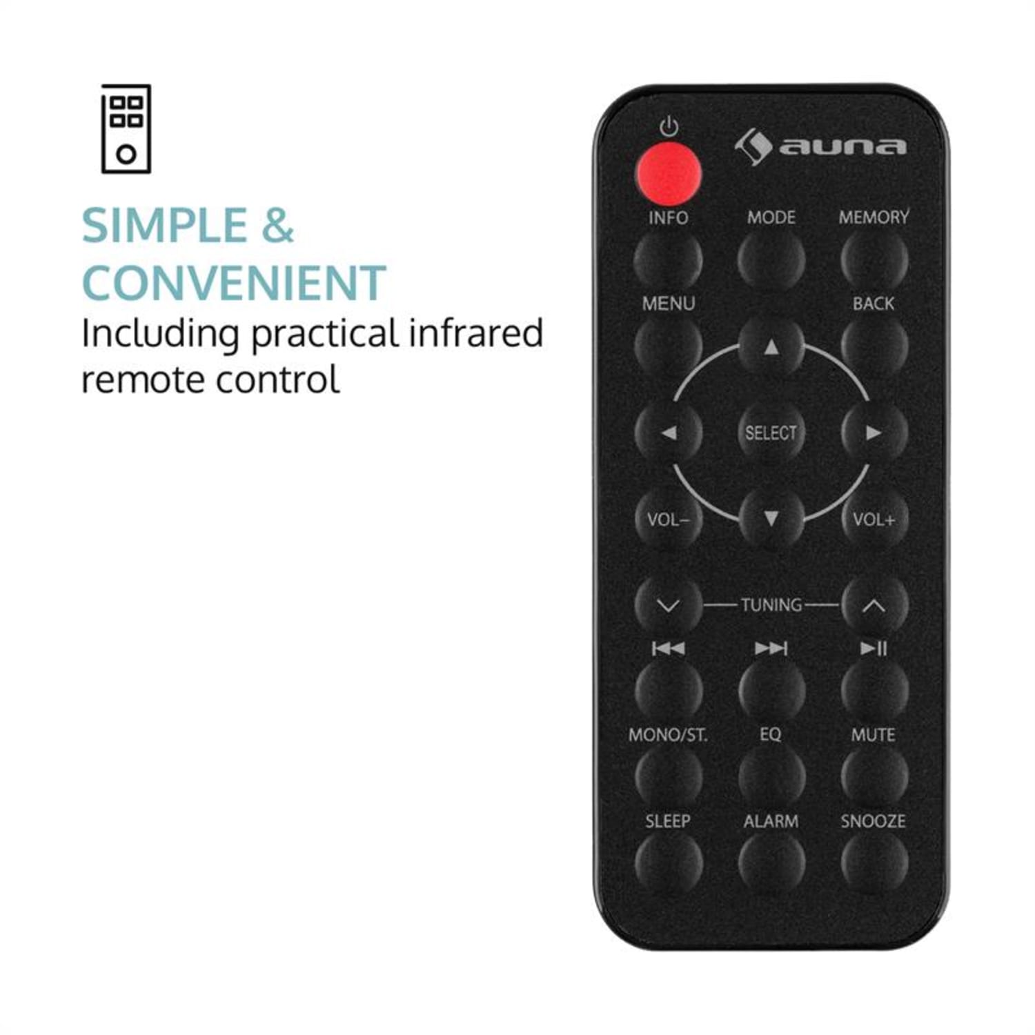 Worldwide Mini Radio de internet WLAN Reproductor de red USB MP3 AUX Sintonizador FM 