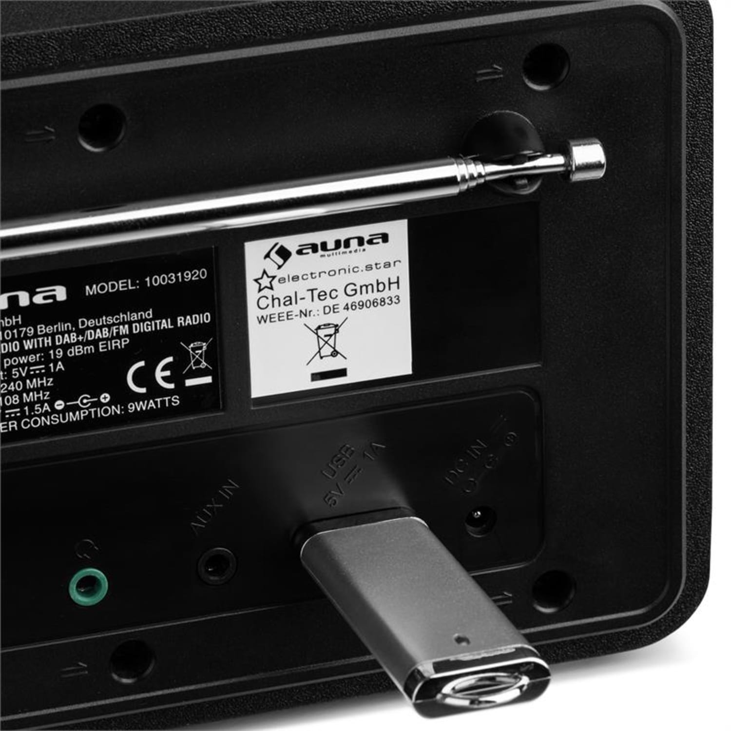 Worldwide Mini Radio de internet WLAN Reproductor de red USB MP3 AUX Sintonizador FM 