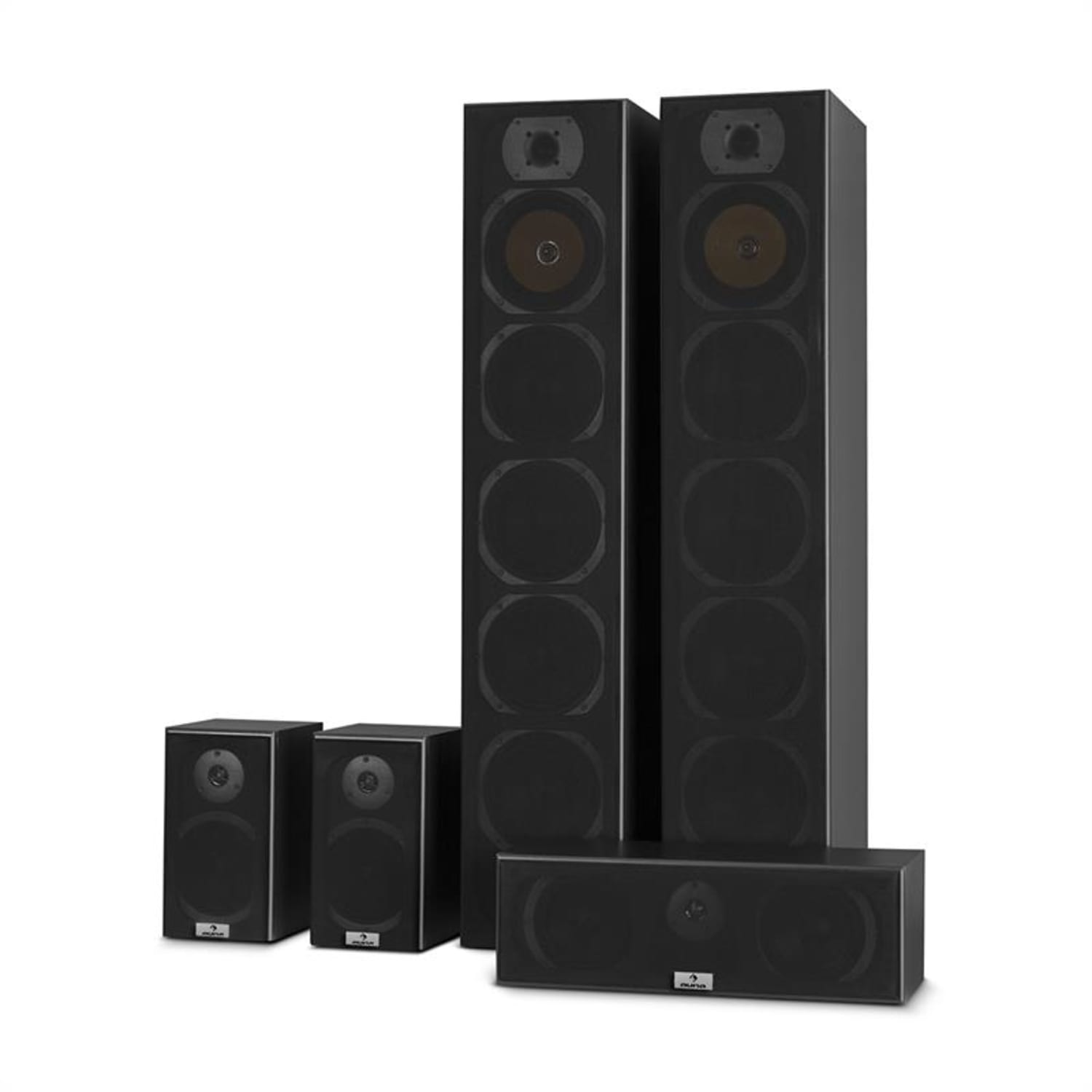 V9B, priestorové (surround) reproduktory, set 5 boxov, 440W RMS, čierne Čierne drevo