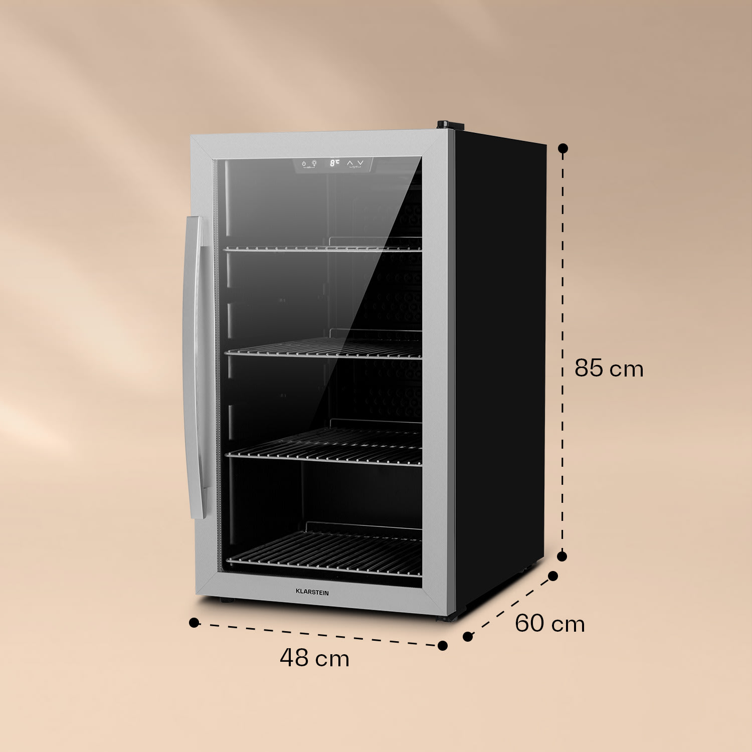 Beersafe 4XL, hladnjak, za napitke, 124 L, 0-10 ° C, staklo, G, nehrđajući čelik 