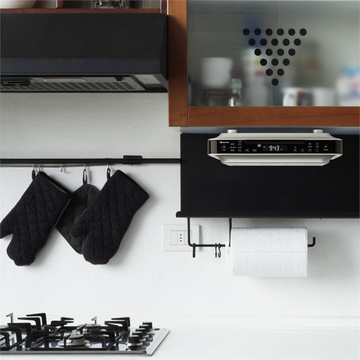 KRCD-100 BT, кухненско радио за вграждане, CD, MP3, радио, черен 