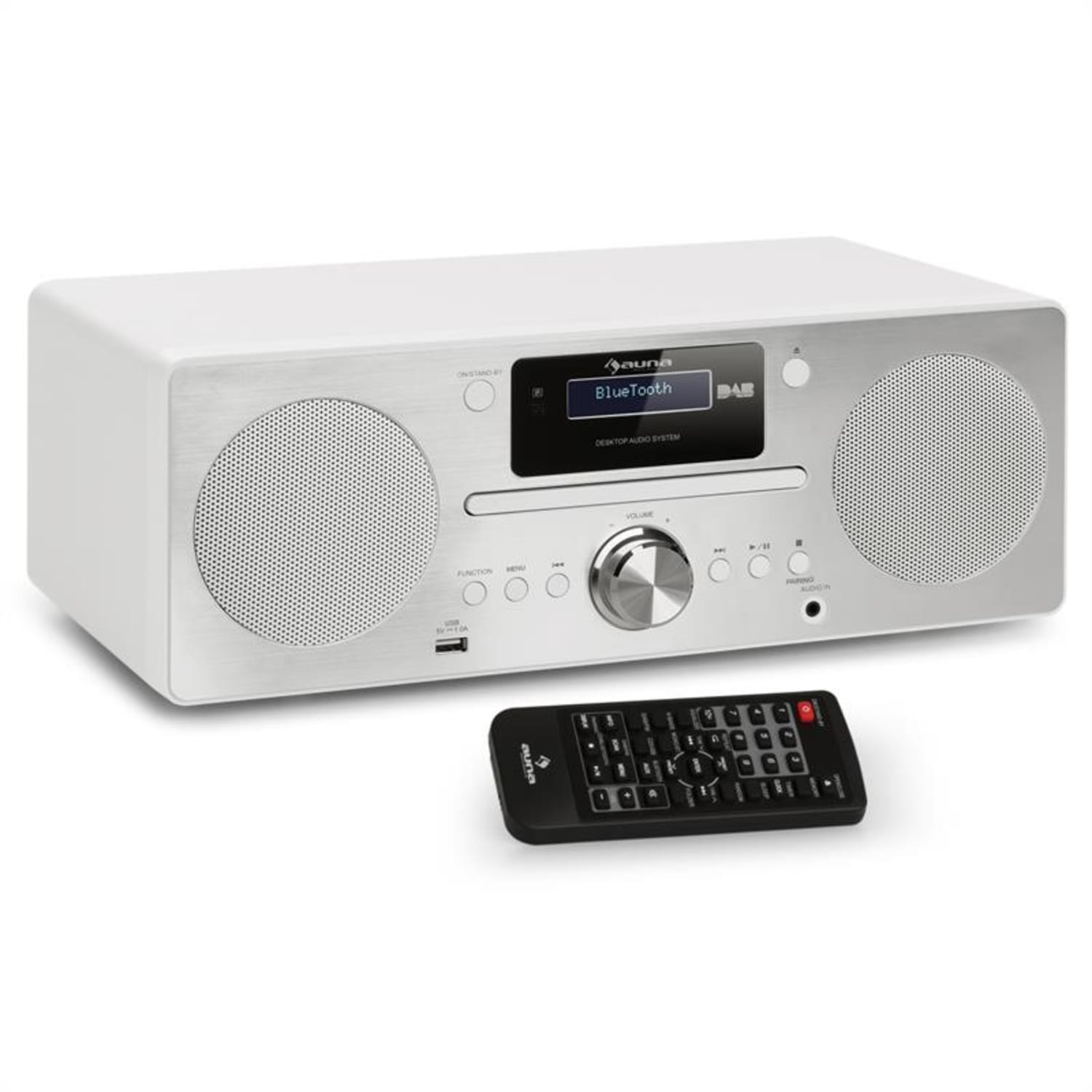 Harvard, mikrowieża, DAB+, tuner FM, odtwarzacz CD, ładowarka USB, kolor biały