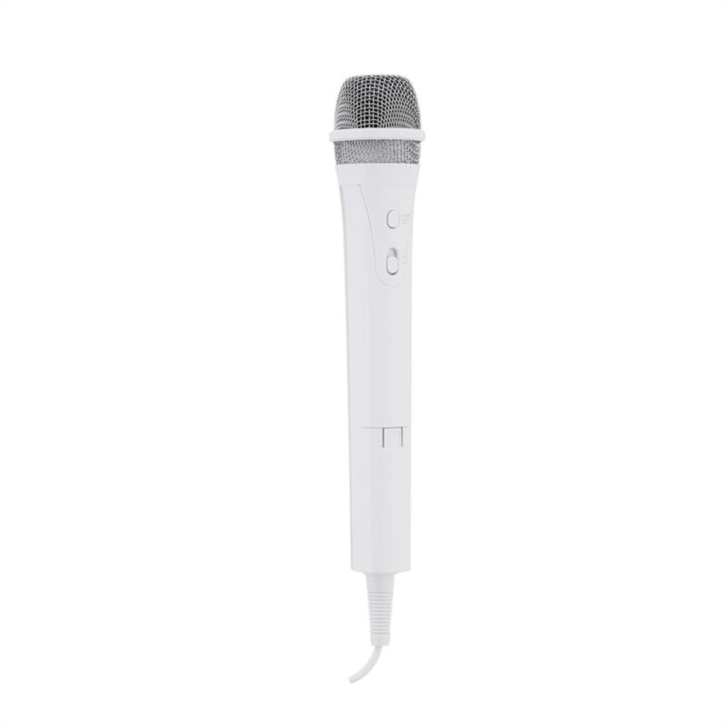 Kara Dazzl Microphone karaoké avec effet de lumière LED - blanc 