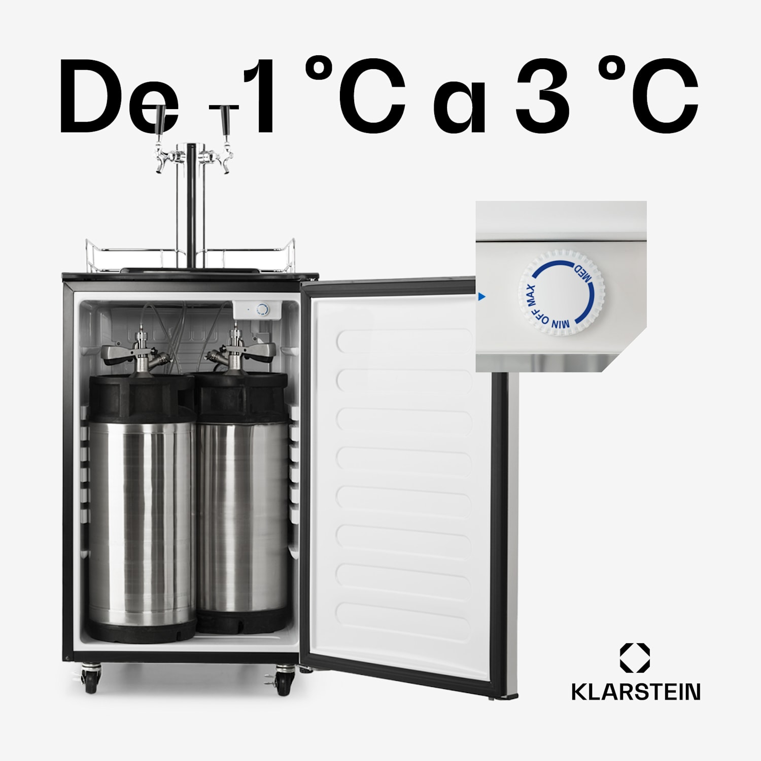 Big Spender Double Refrigerador de barriles de cerveza grifo doble Juego completo Barriles de hasta 50l 2