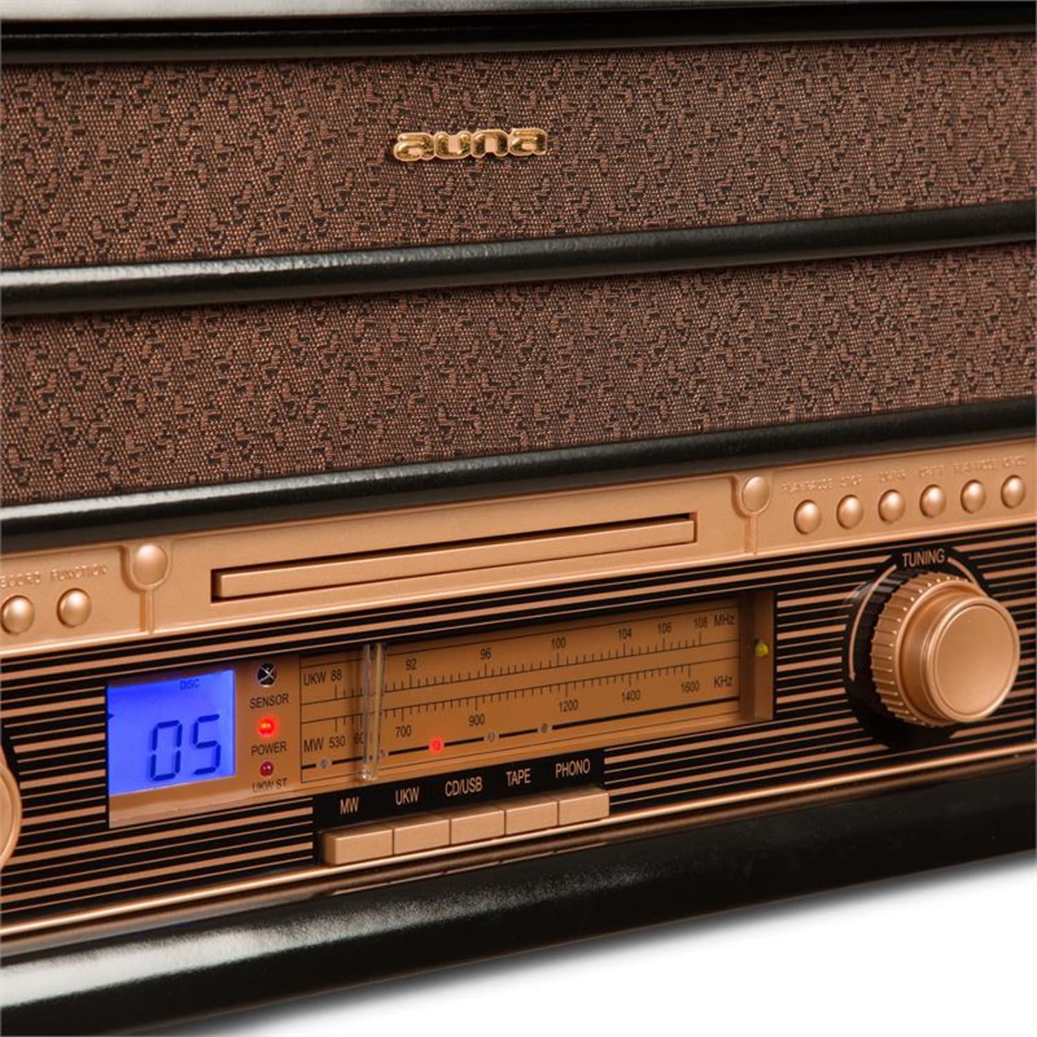 Belle Epoque 1908 Retro Stereo System Record Player USB CD MP3 Micro System 