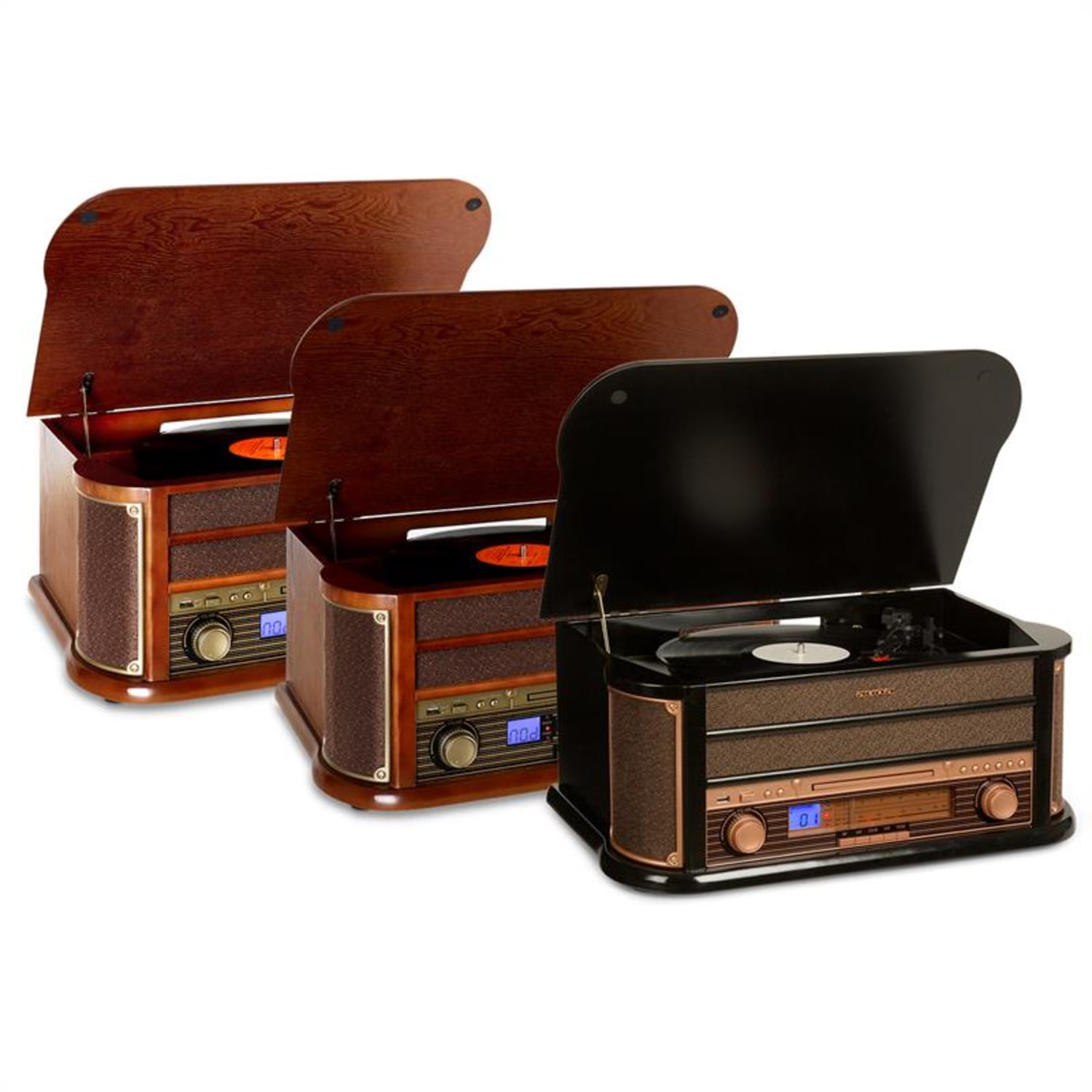 Belle Epoque 1908 Retro Stereo System Record Player USB CD MP3 Micro System 