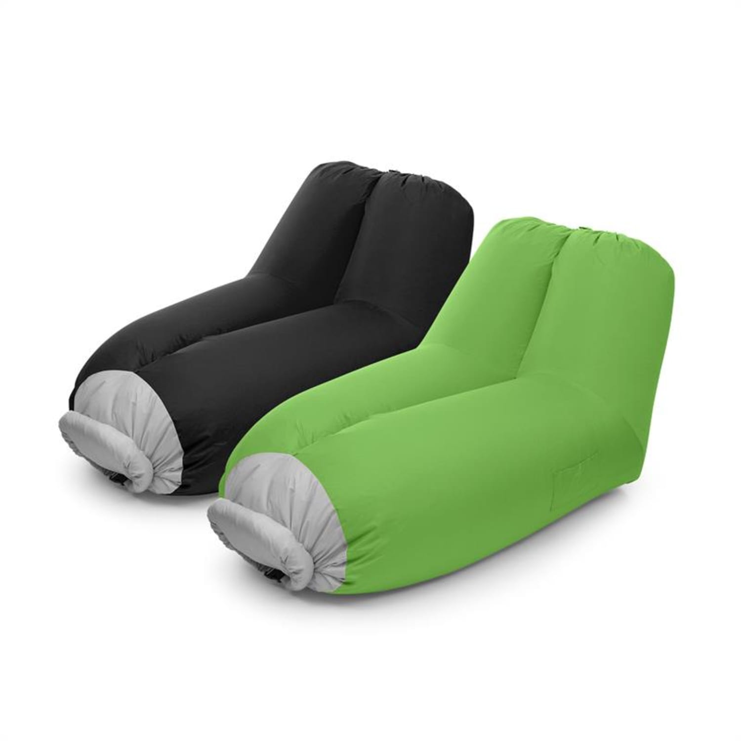Airlounge sofa dmuchana 90x80x150cm plecak do prania poliester zielona Zielony