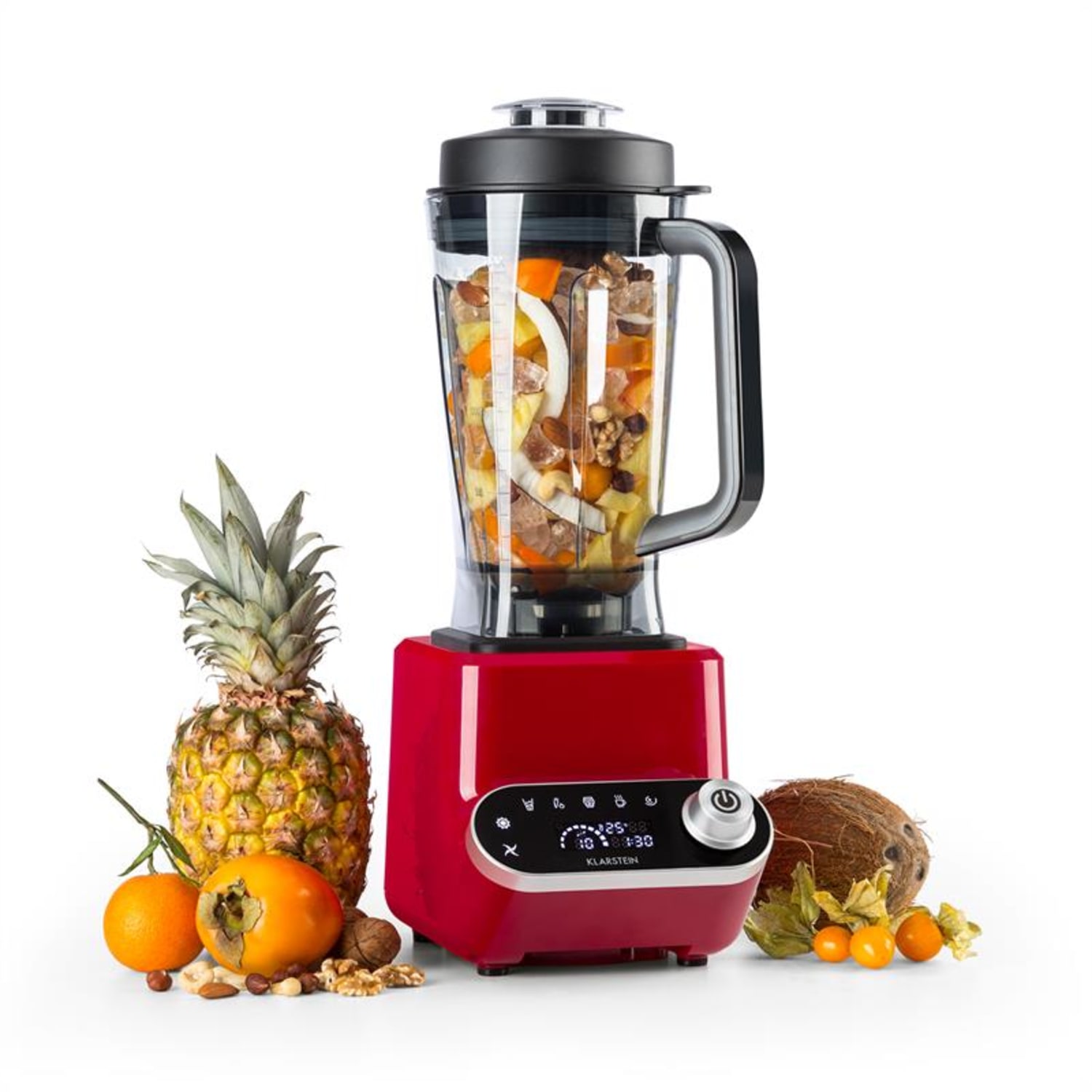 Olympus R, stolní mixér, 1400 W, 1,8 PS, polévkový mixér s ohřevem, červený Červená