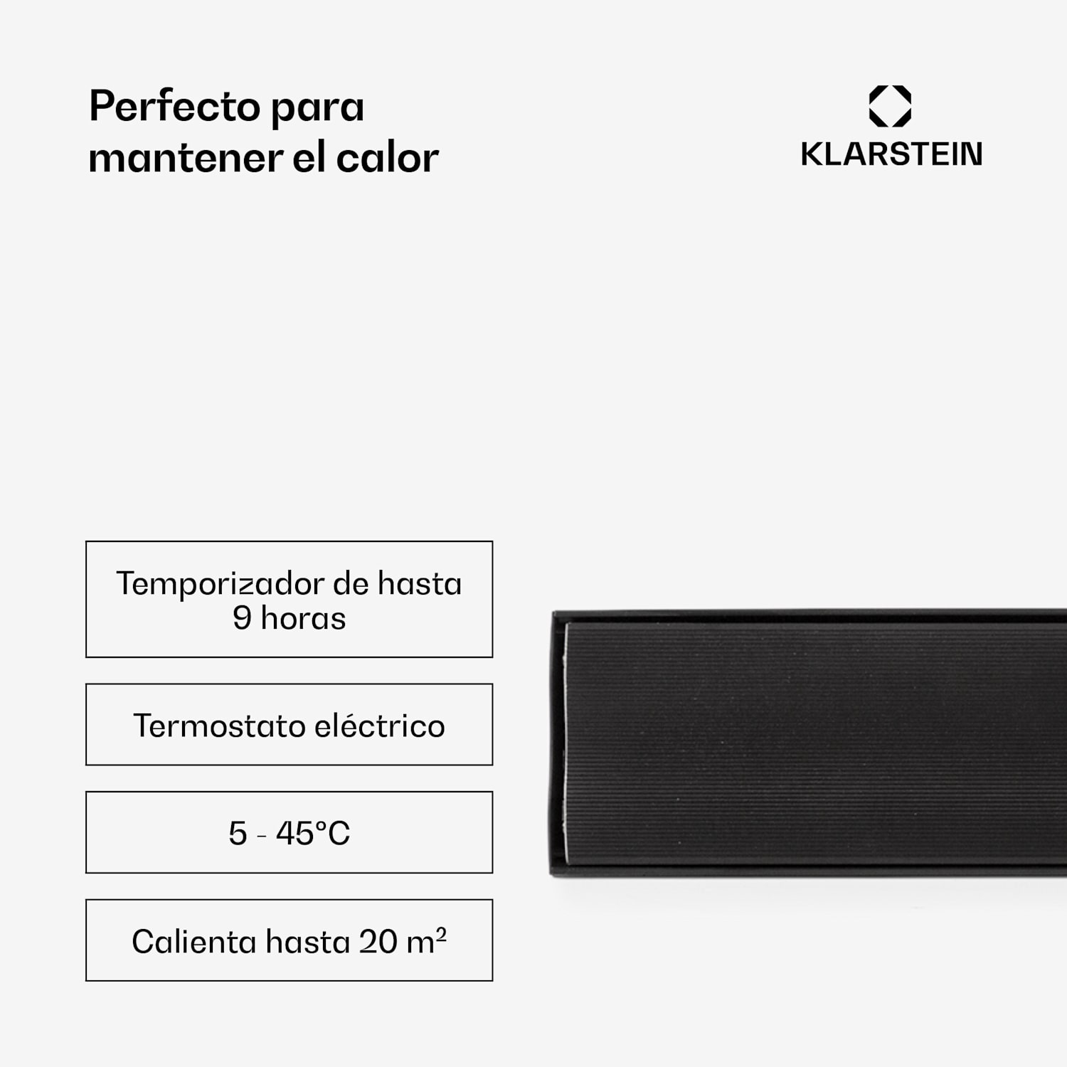 Calefactor radiante de infrarrojos Cosmic Beam Plus, 2400W, IP44, mando a distancia 2400 W | No | Negro