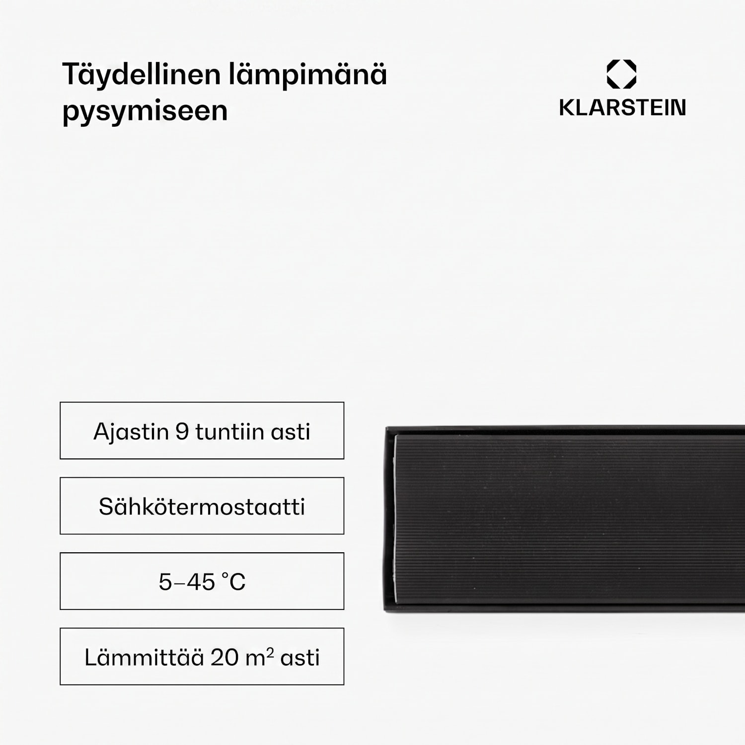Cosmic Beam Plus infrapunalämmitin 2400 W kaukosäädin 2400 W | Ei | Musta