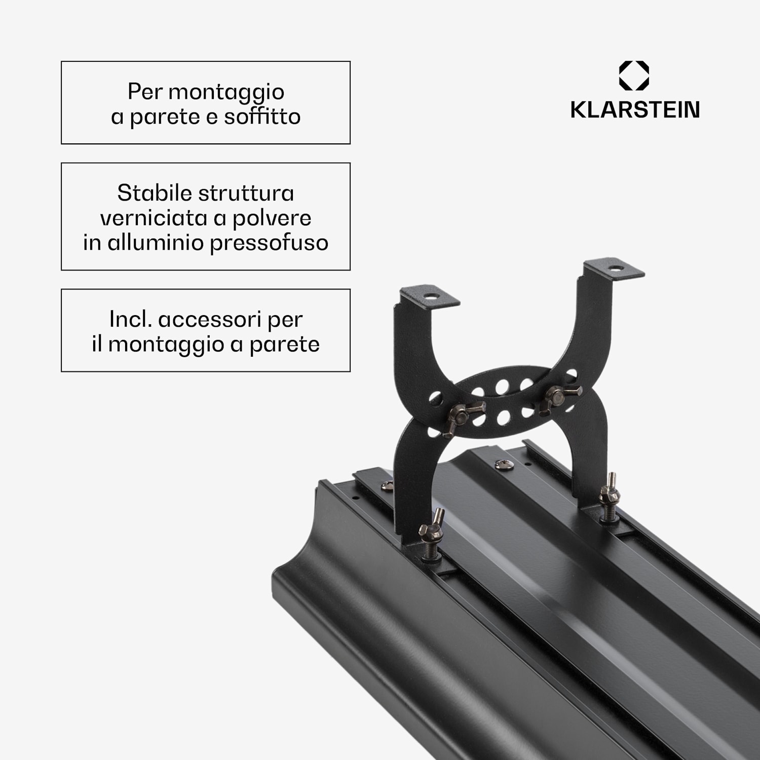 Cosmic Beam Plus riscaldatore radiante a infrarossi 2400W IP44 telecomando 2400 W | No | Nero