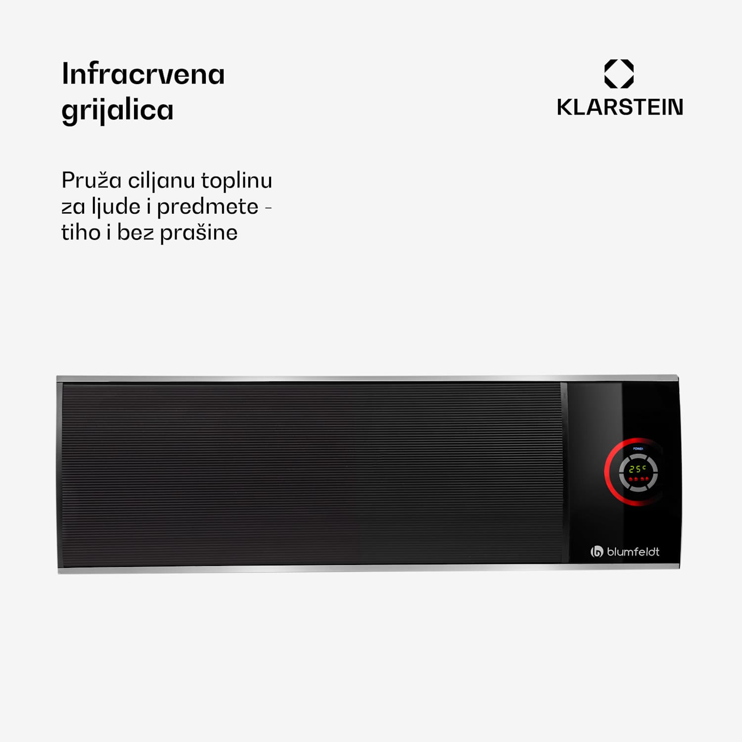 CosmicBeamUltra, infracrvena grijalica, 2200 W, IPX4, daljinski upravljač, crna boja 