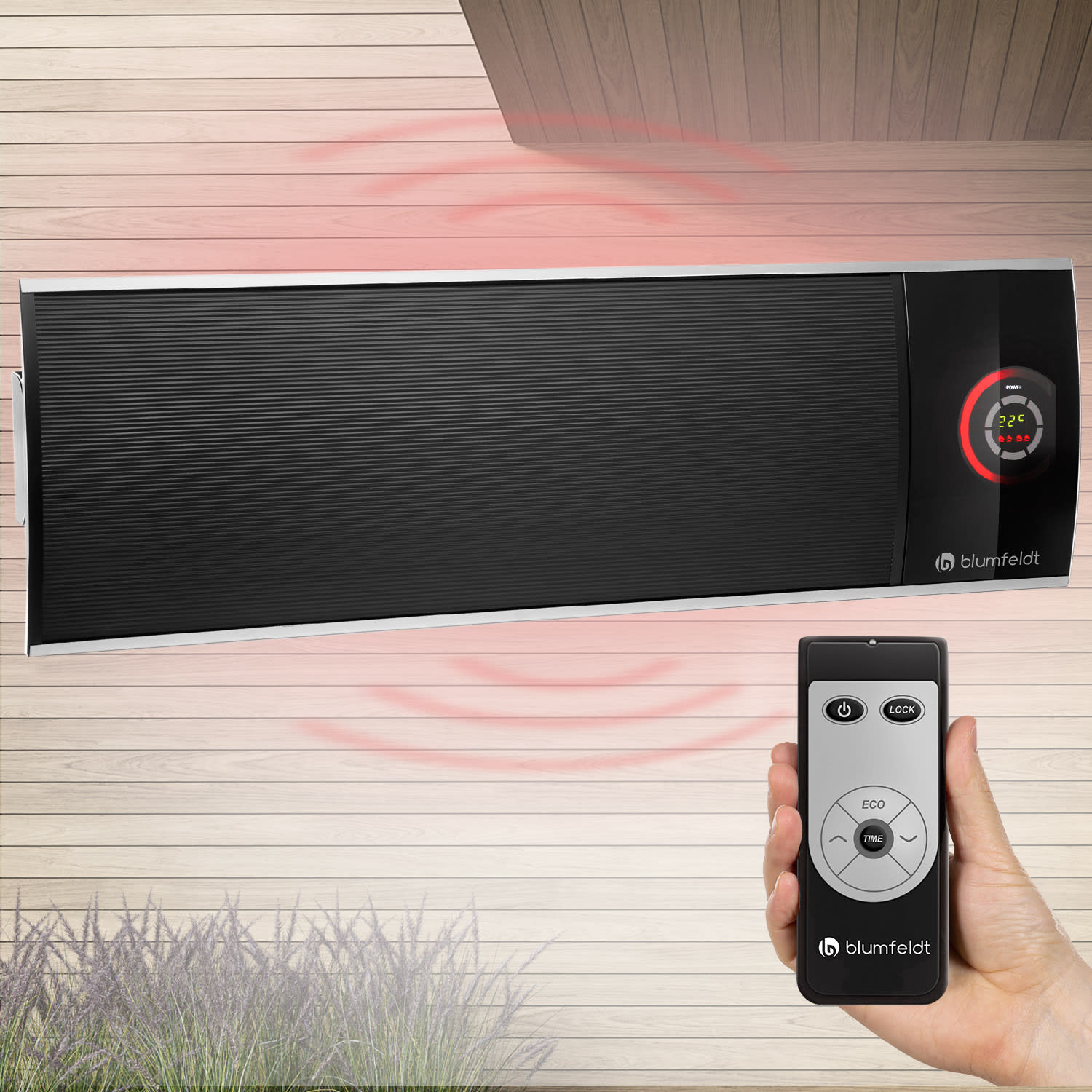 Cosmic Beam Ultra Infrared Radiant Heater 2200W Remote Control 2200 W | No | Black