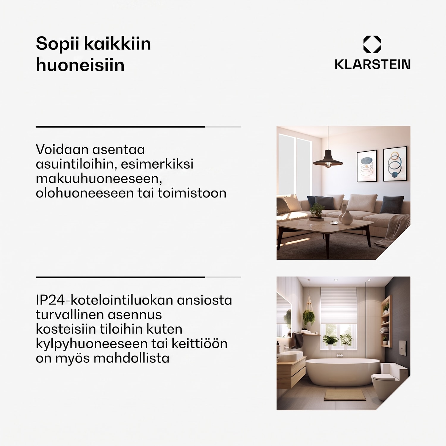 Bornholm Curved -konvektorilämmitin termostaatti ajastin 2000W Ei | Musta | Ei