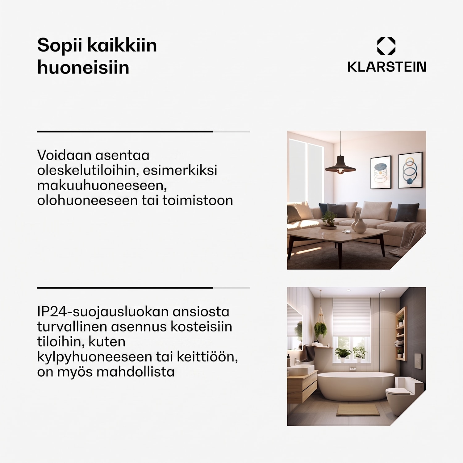 Bornholm Curved -konvektorilämmitin termostaatti ajastin 2000W Ei | Valkoinen | Ei