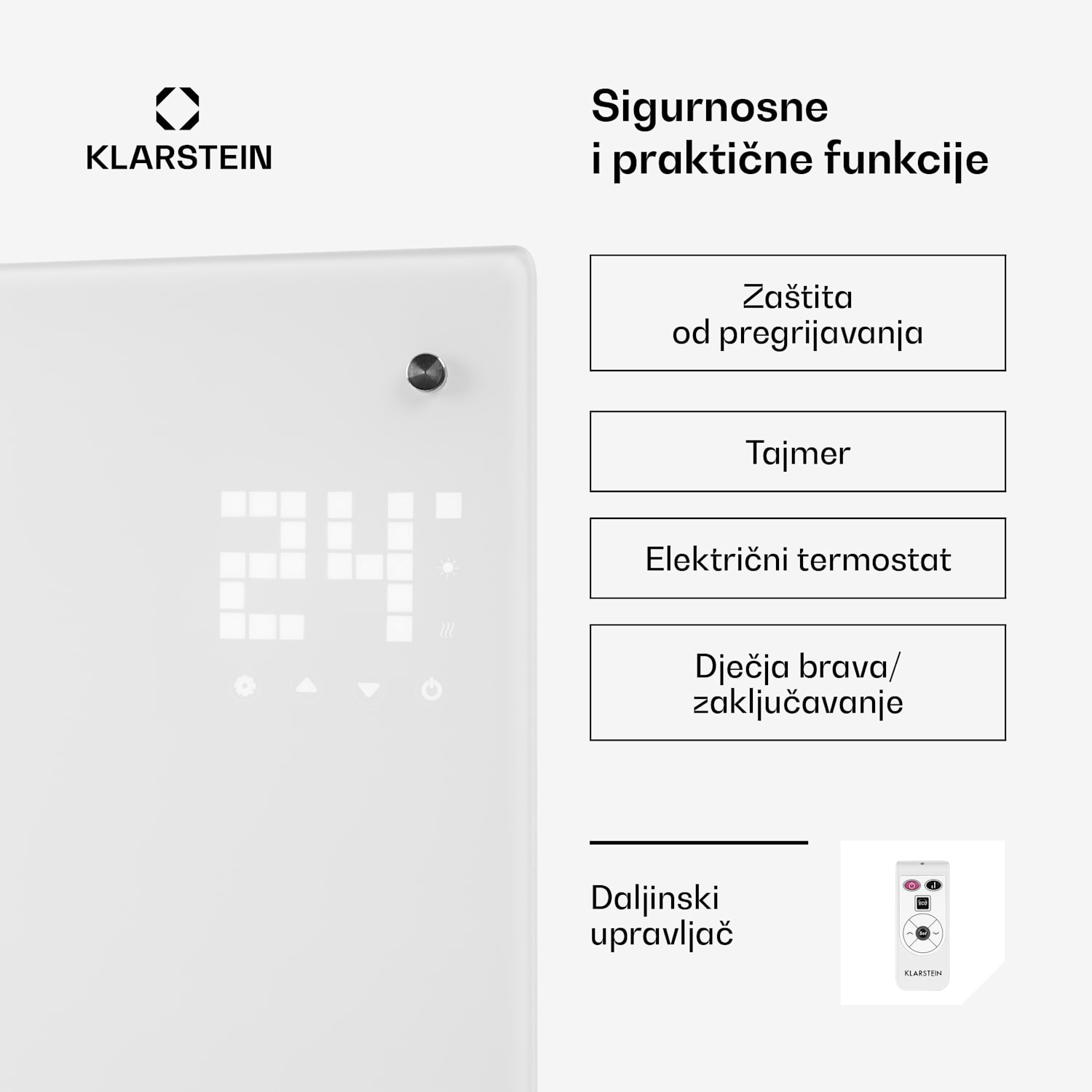 Bornholm Curved, konvektor, konvekcijska grijalica, termostat, timer, 2000 W, bijela boja Ne | Bijela | 0
