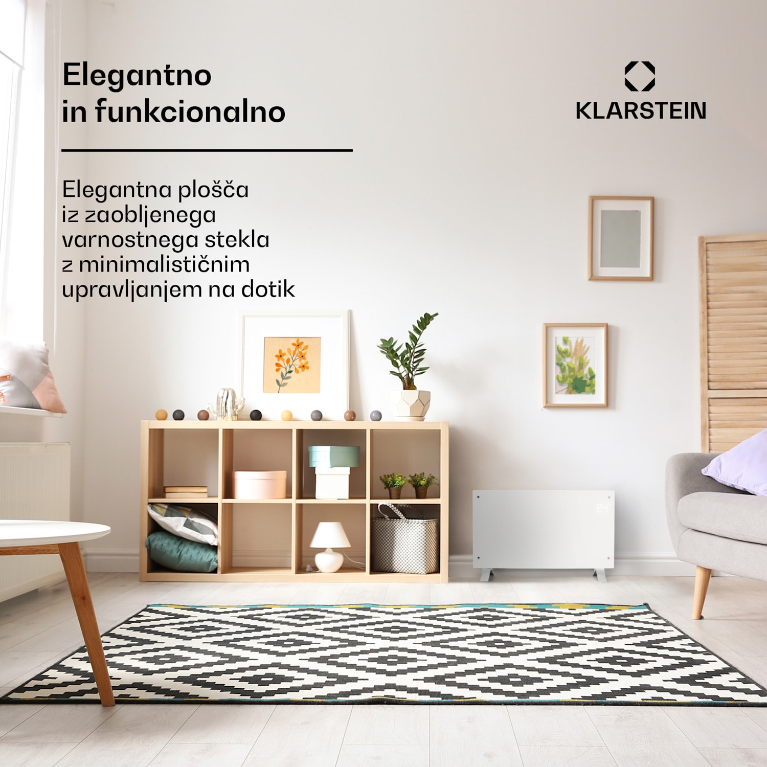 Bornholm Curved, konvektor, konvekcijski grelnik, termostat, časovnik, 2000 W, bela Ne | Bela | 0