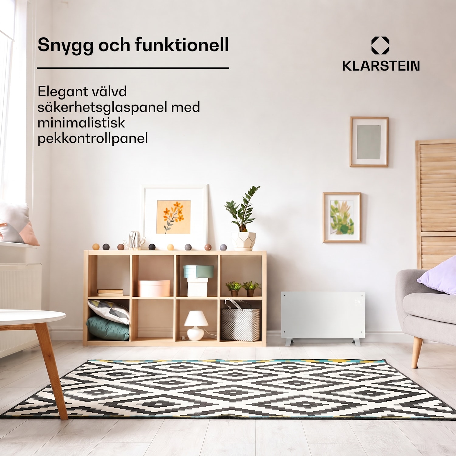 Bornholm Curved konvektorelement termostat timer 2 000 W Nej | Vit | Inga