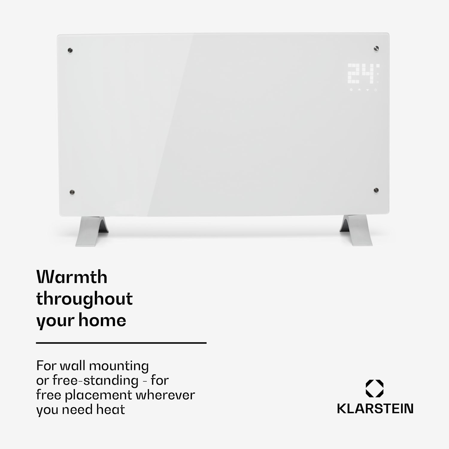 Bornholm Curved convectieverwarming thermostaat timer 2000W Nee | Wit | 0