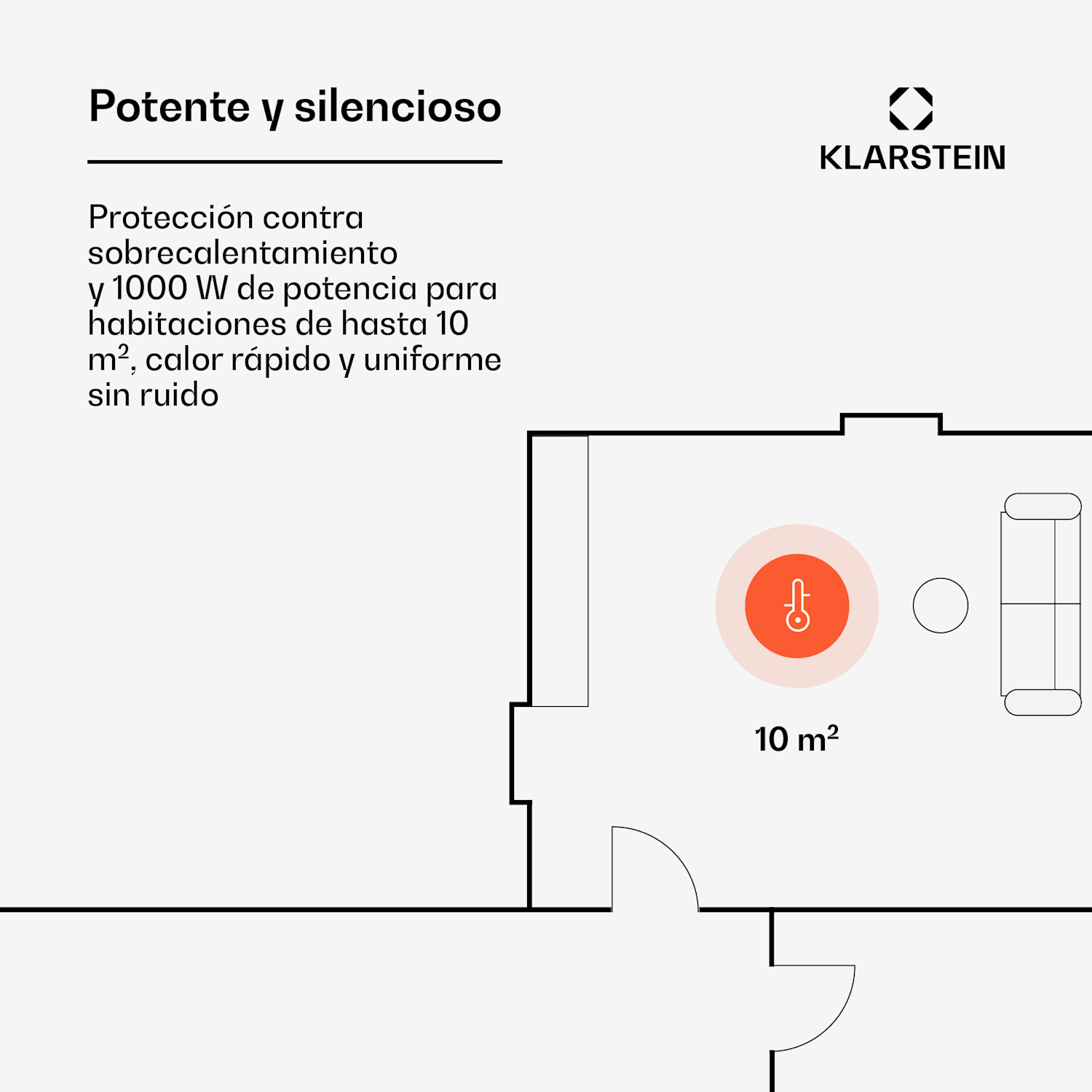 Bornholm Single Calentador de convección temporizador 1.000 vatios 70 m² 1000 W | No | Negro