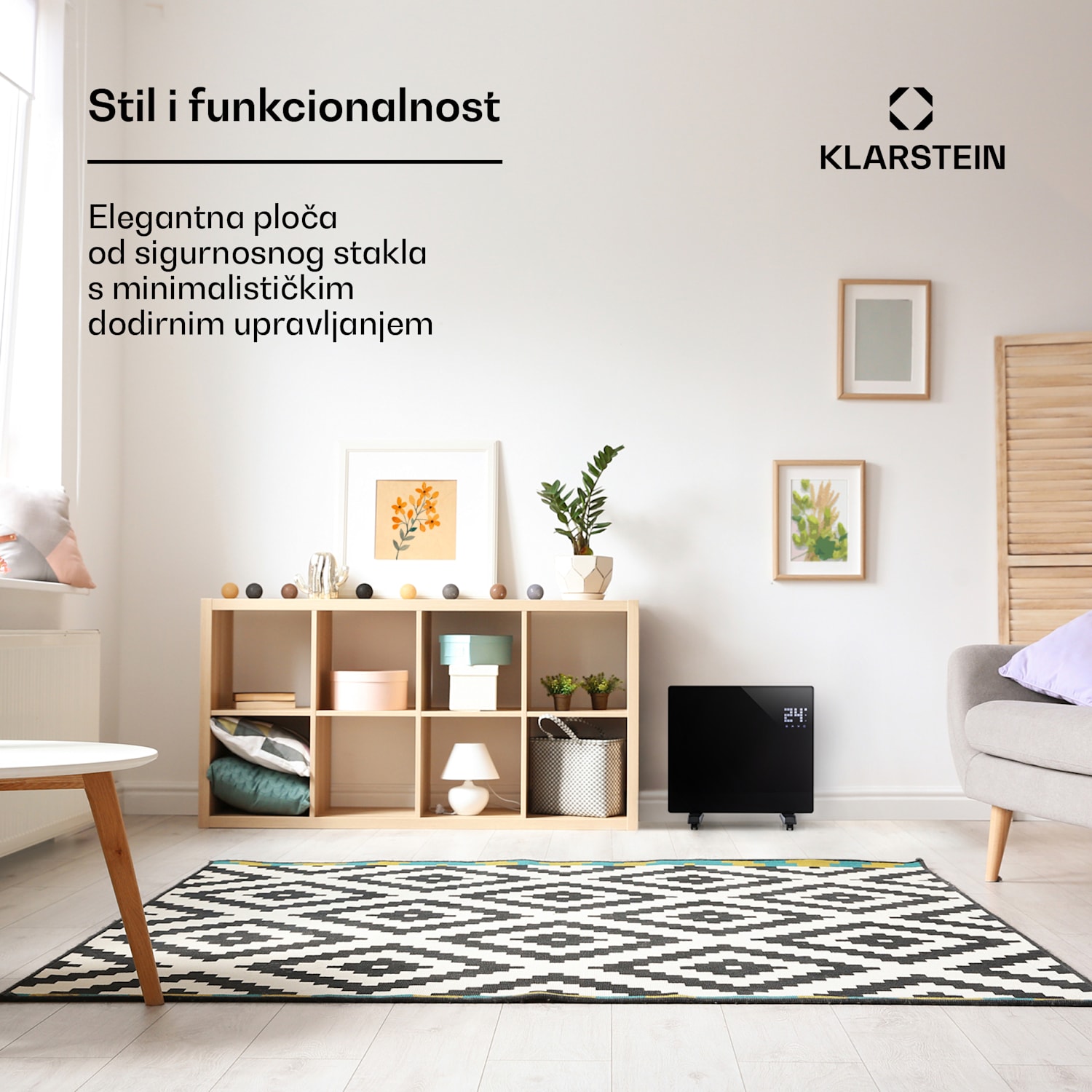 Bornholm Single, konvektor, konvekcijska grijalica, termostat, timer, 1000 W, crna boja 1000 W | Ne | Crna