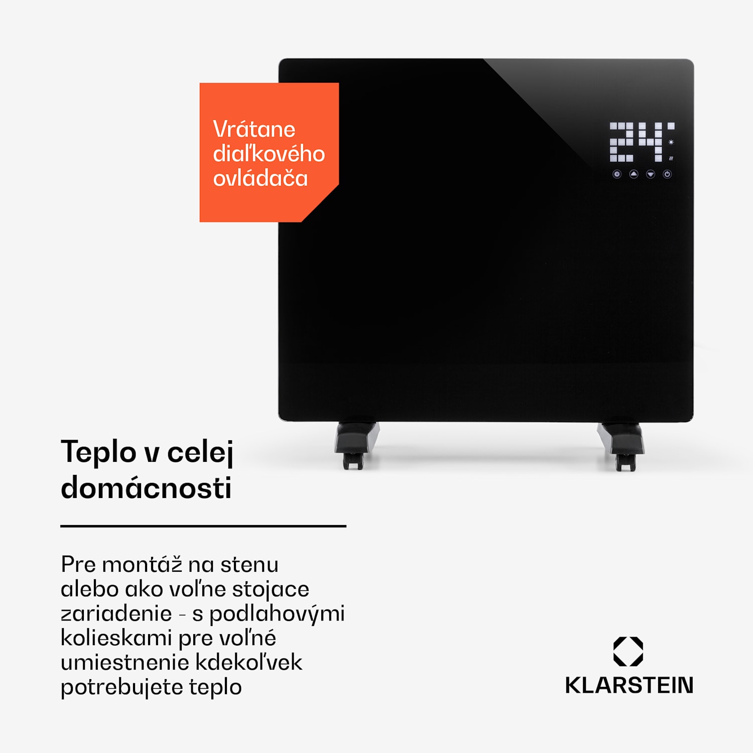 Bornholm Single, konvektor, 1000 W, termostat, časovač, čierny 1000 W | Nie | Čierna