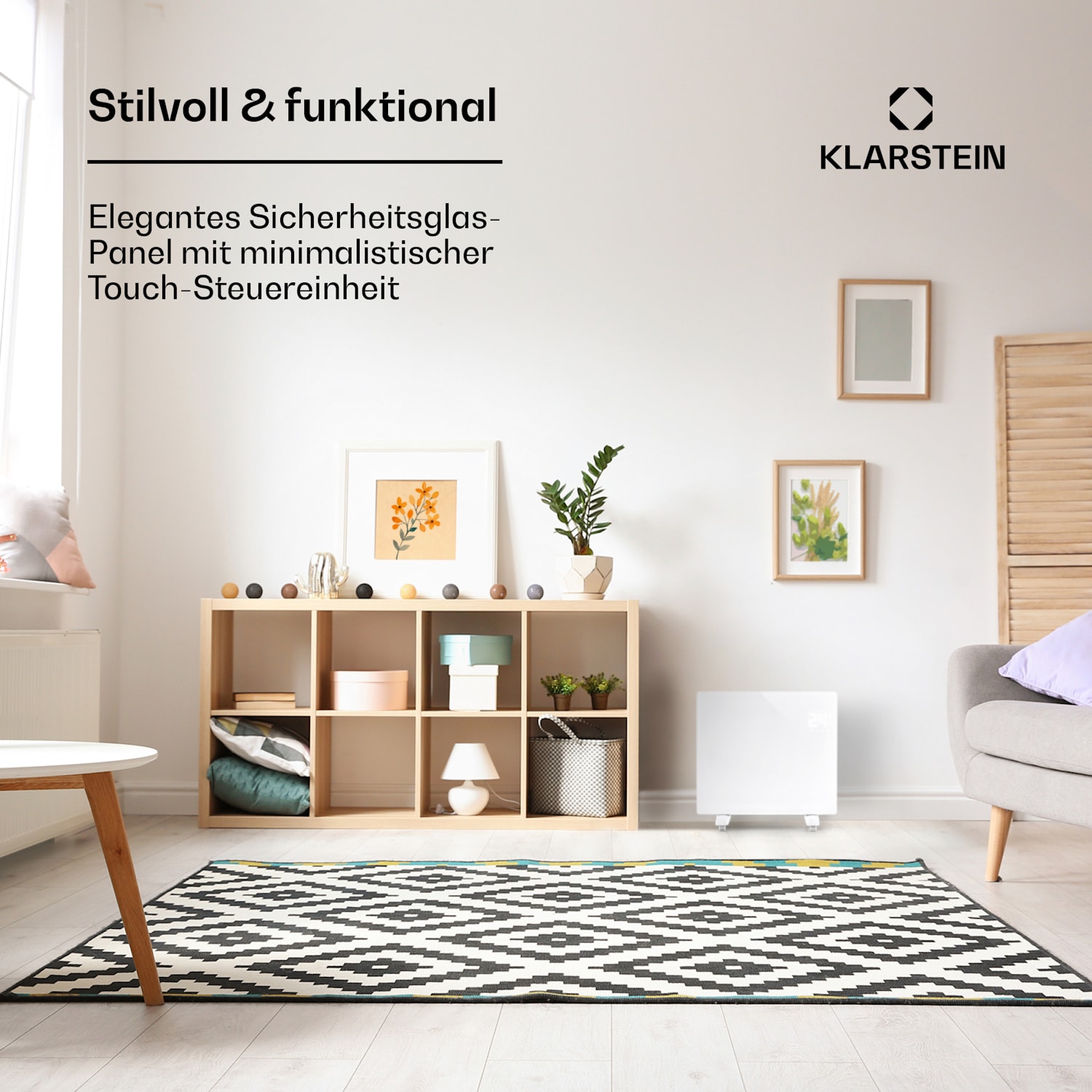 Bornholm Single Konvektions-Heizgerät Thermostat Timer 1000W 70m²  