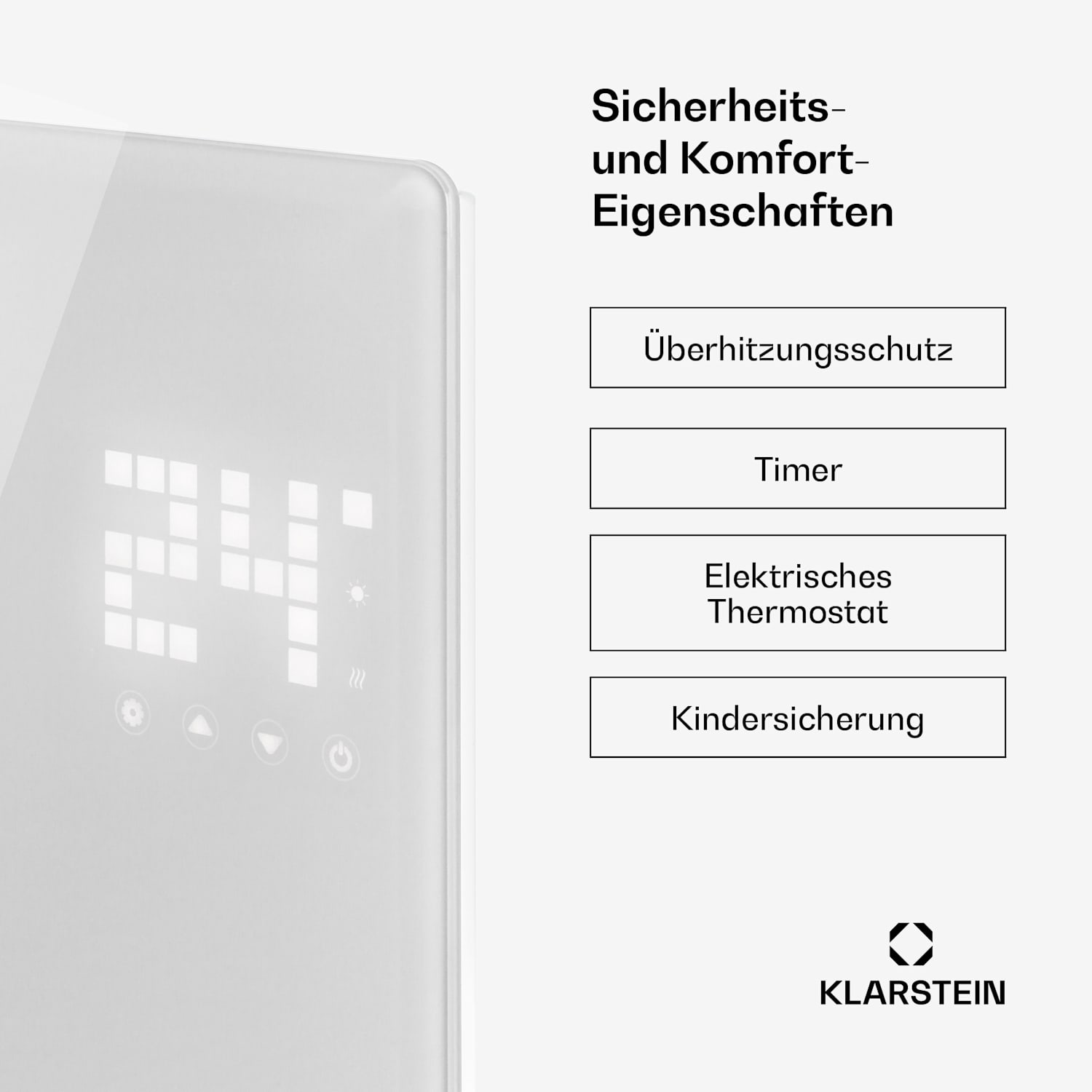 Bornholm Single Konvektions-Heizgerät Thermostat Timer 1000W 70m²  
