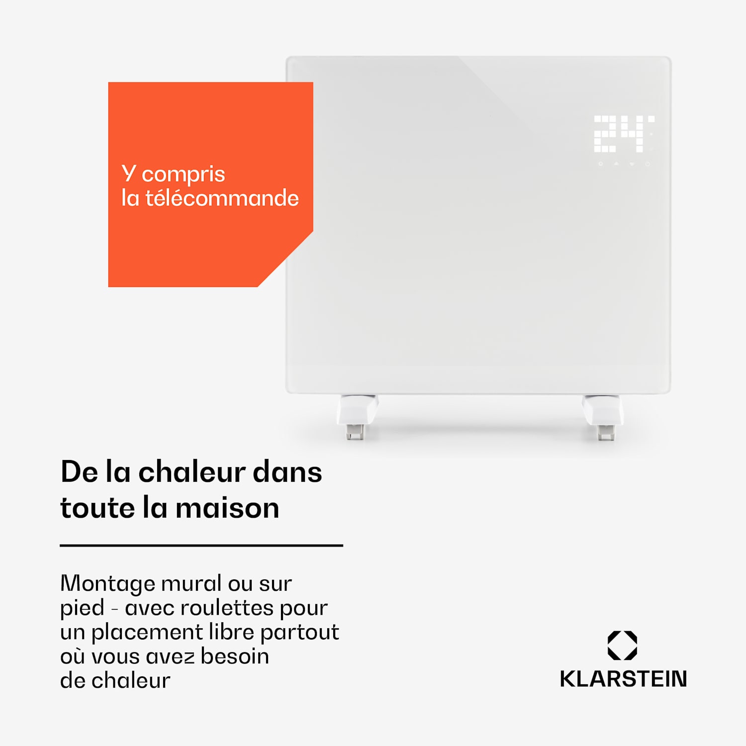 Bornholm Single radiateur à convection Minuterie 1000 watts 70 m² 1000 W | Non | Blanc