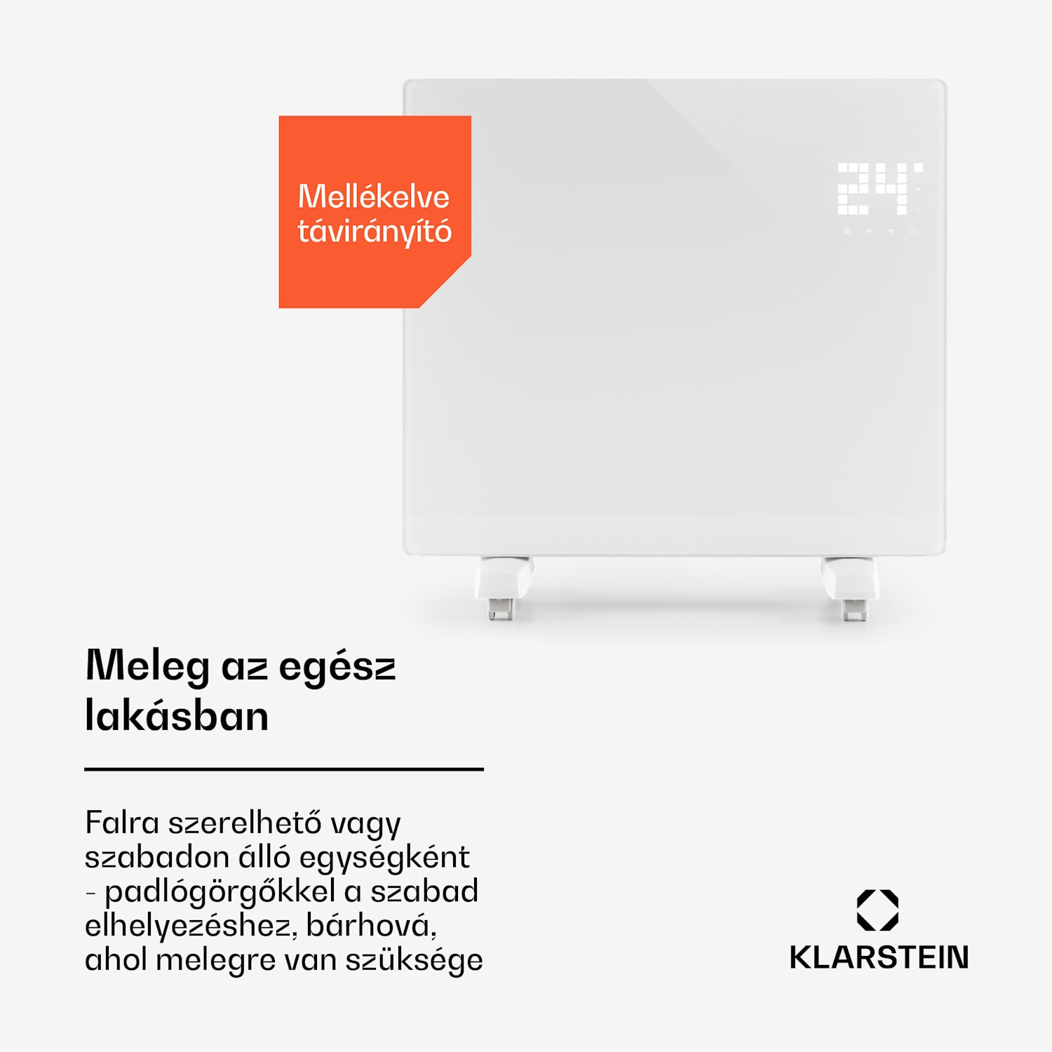 Bornholm Single, konvektor, 1000 W, termosztát, időzítő, fehér 
