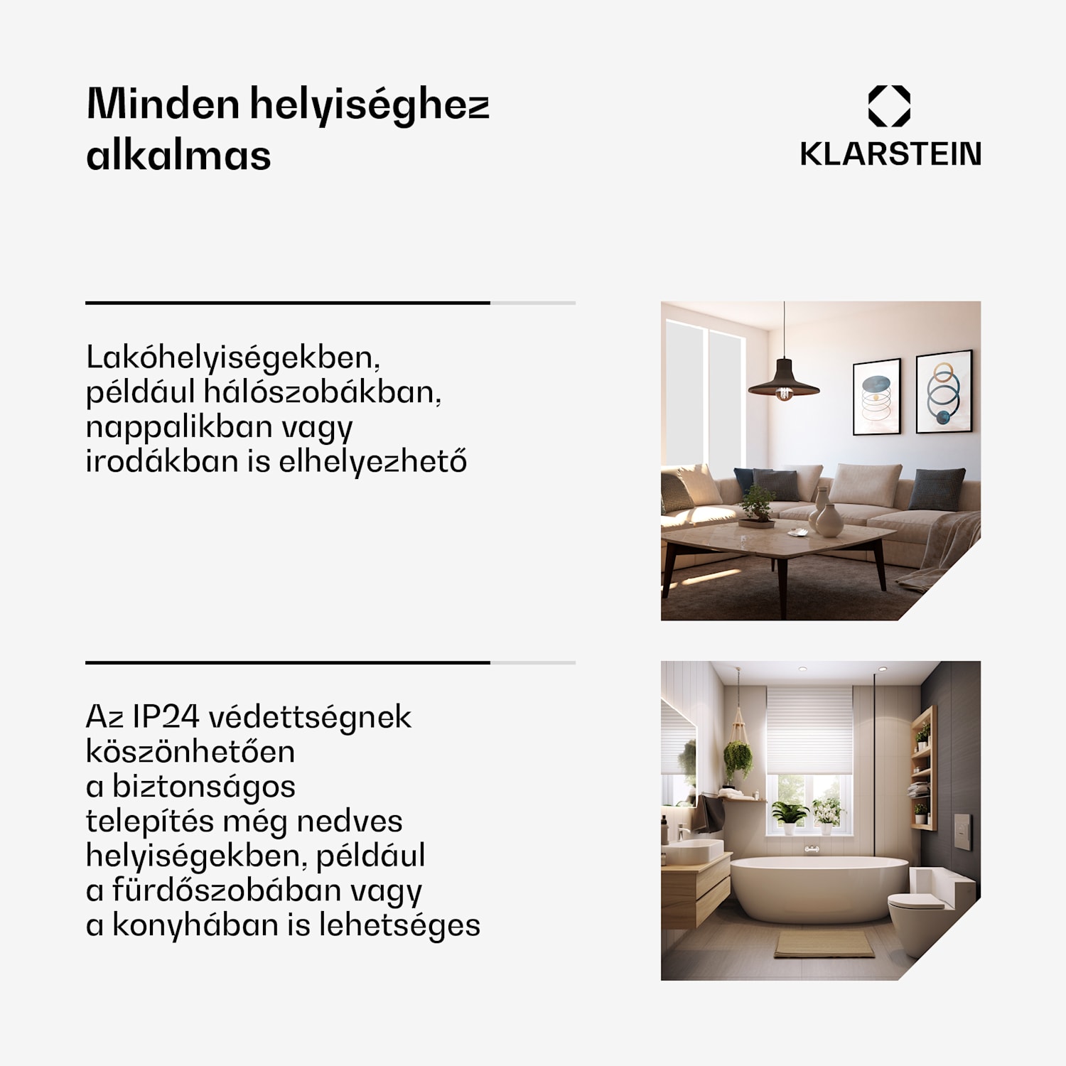 Bornholm Single, konvektor, 1000 W, termosztát, időzítő, fehér 