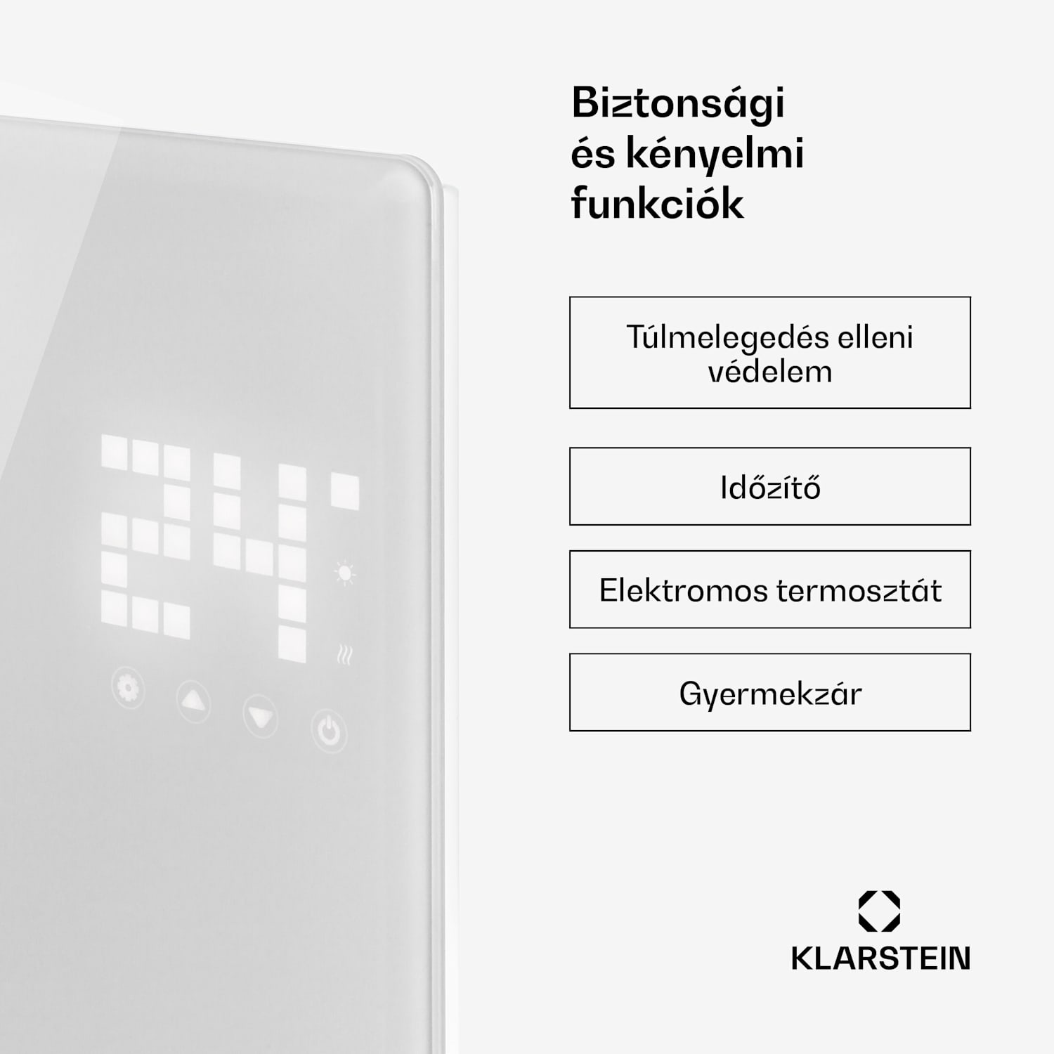 Bornholm Single, konvektor, 1000 W, termosztát, időzítő, fehér 