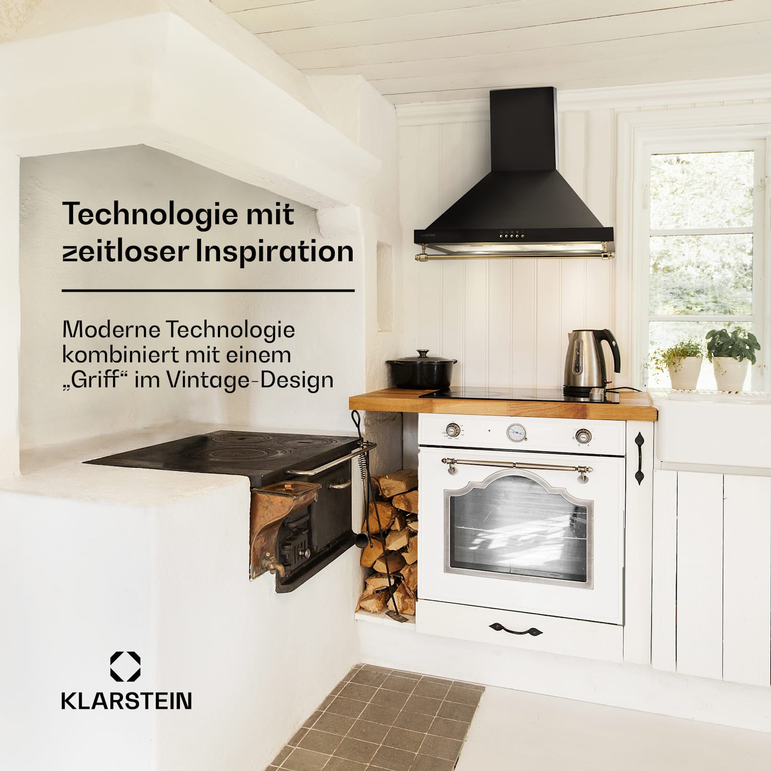 Montblanc 60 Dunstabzugshaube 610m³/h 165W 2x1,5W LED Reling Schwarz