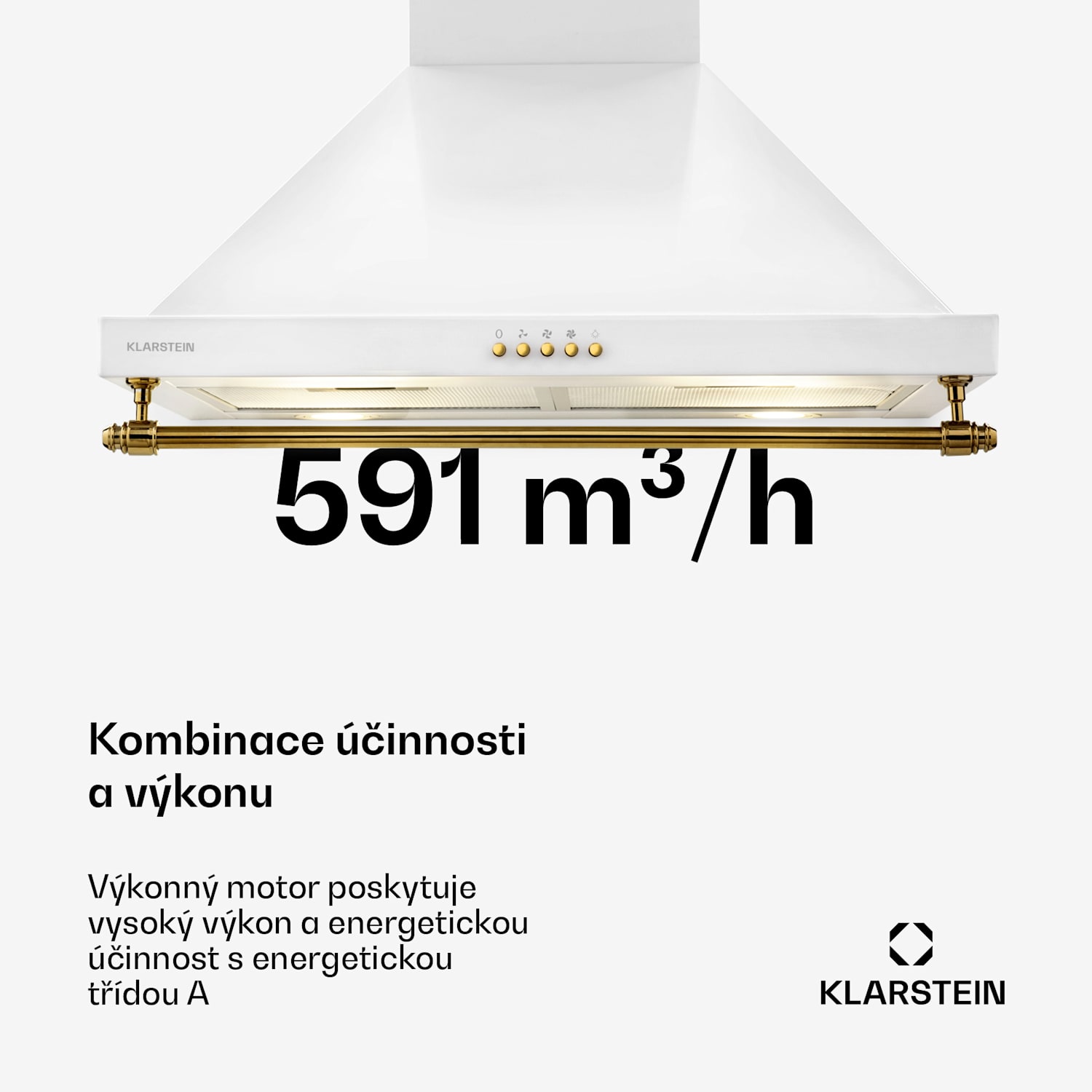Montblanc 60, digestoř, 60 cm, nástěnná, 610 m³/h, LED, lišta, bílá Bílá