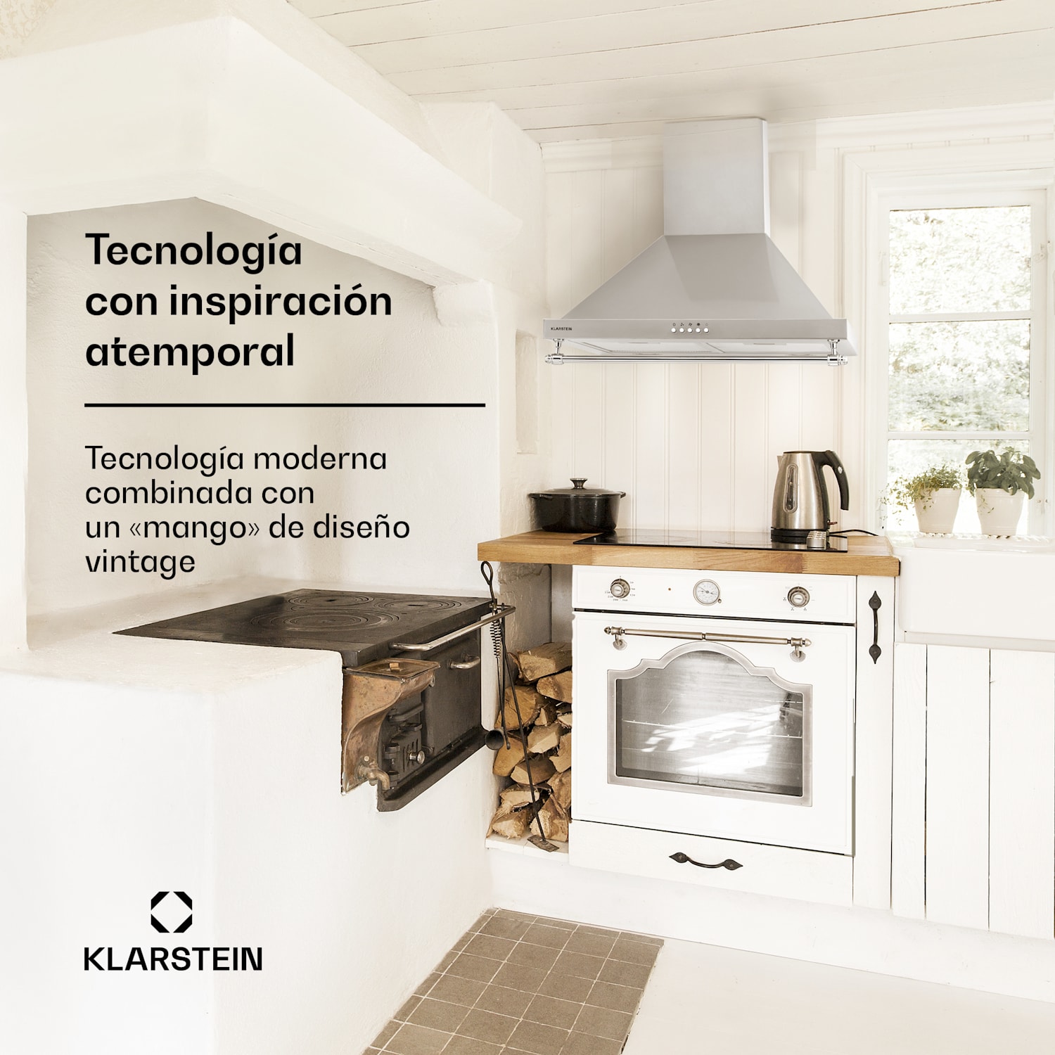 Montblanc 60 Campana extractora 610 m³/h 165W 2x1,5W LED Barra Acero Inoxidable