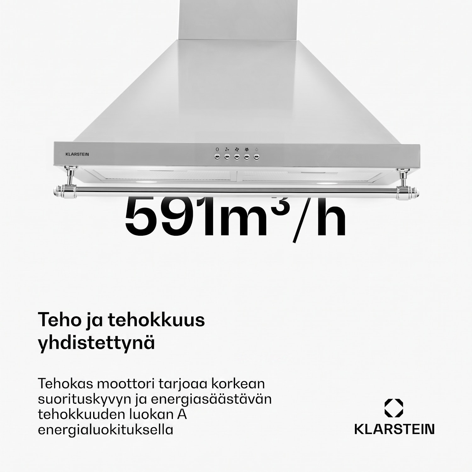 Montblanc 60 liesituuletin 599 m³/h 165W 2x1,5W LED-kisko 60 cm | Hopea