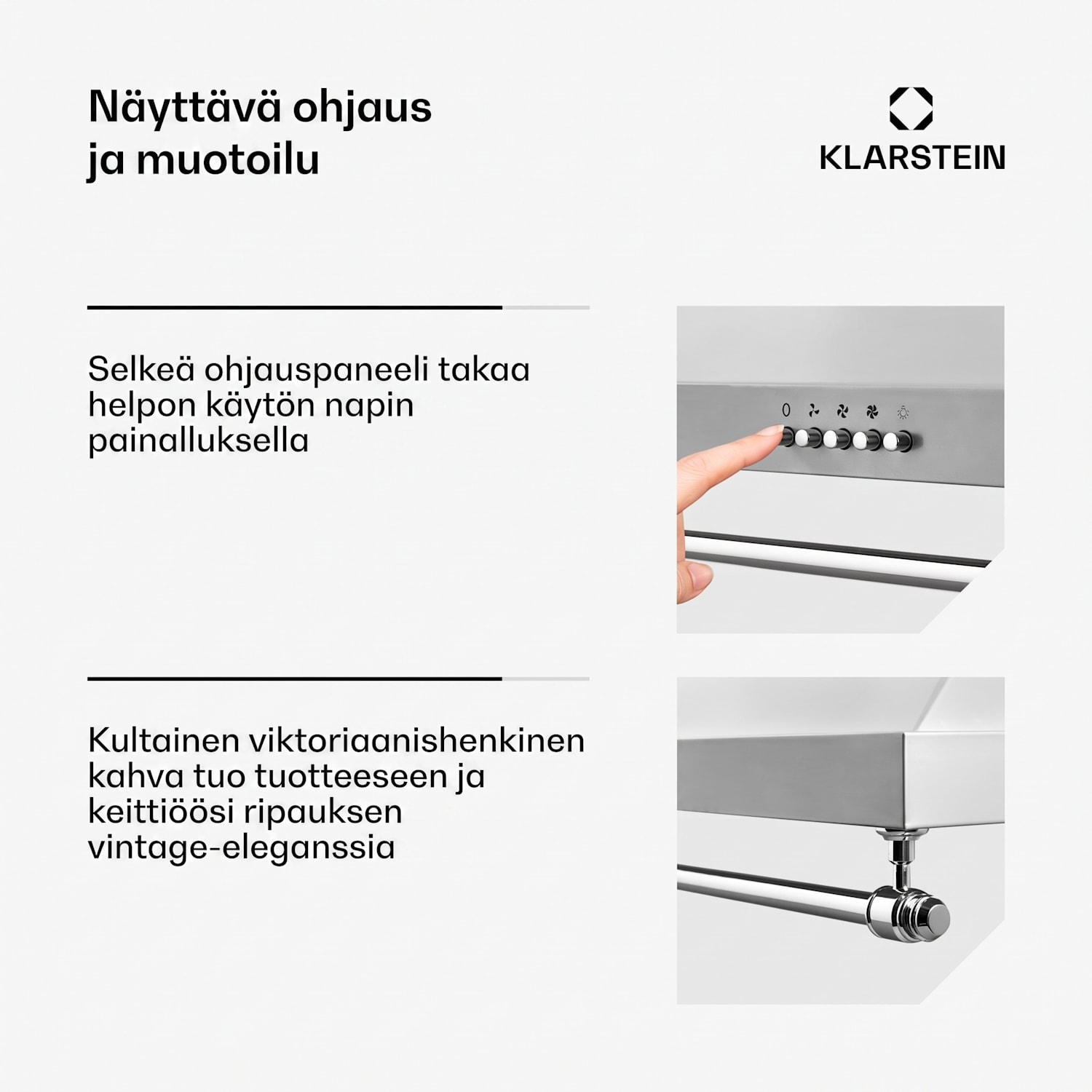 Montblanc 60 liesituuletin 599 m³/h 165W 2x1,5W LED-kisko 60 cm | Hopea