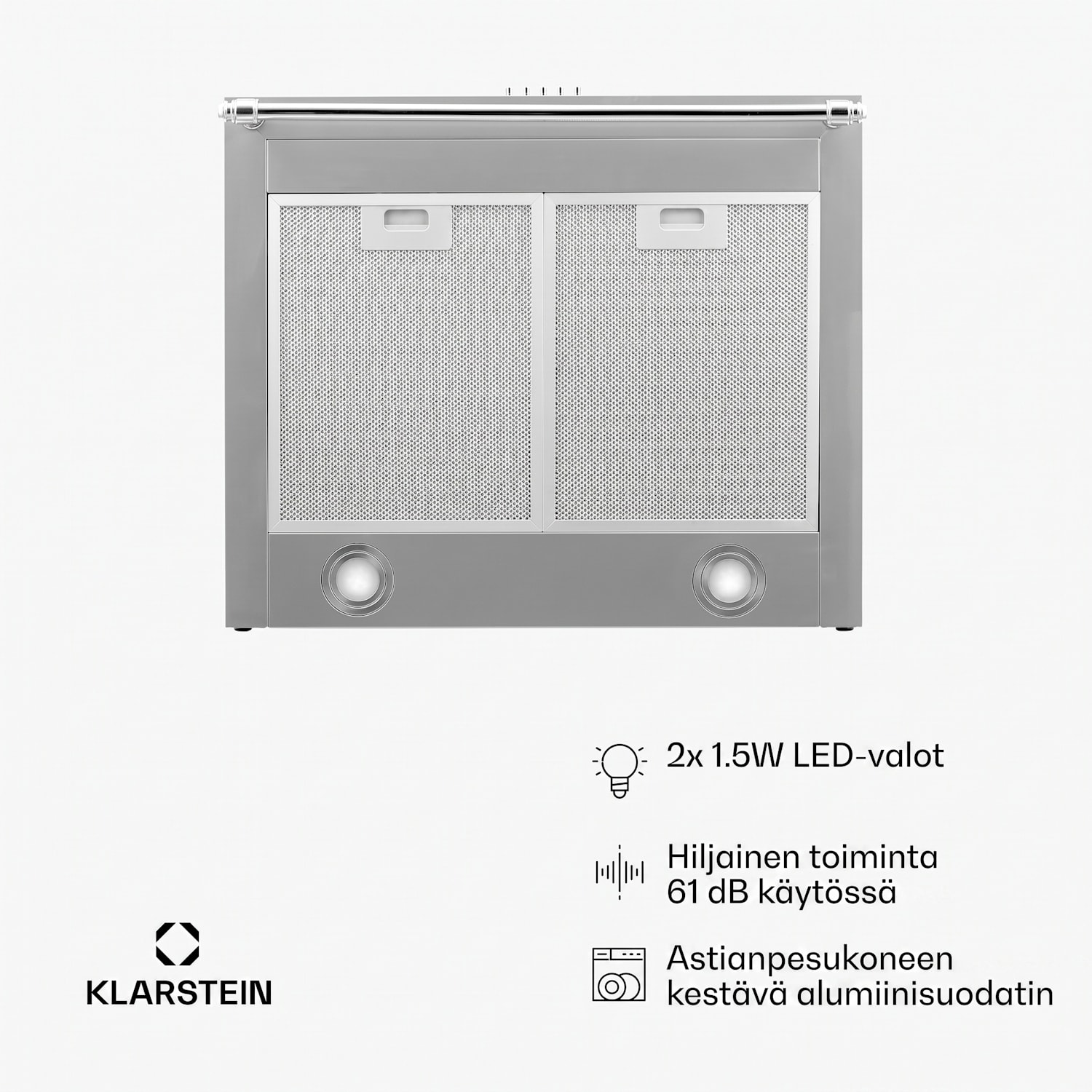 Montblanc 60 liesituuletin 599 m³/h 165W 2x1,5W LED-kisko 60 cm | Hopea
