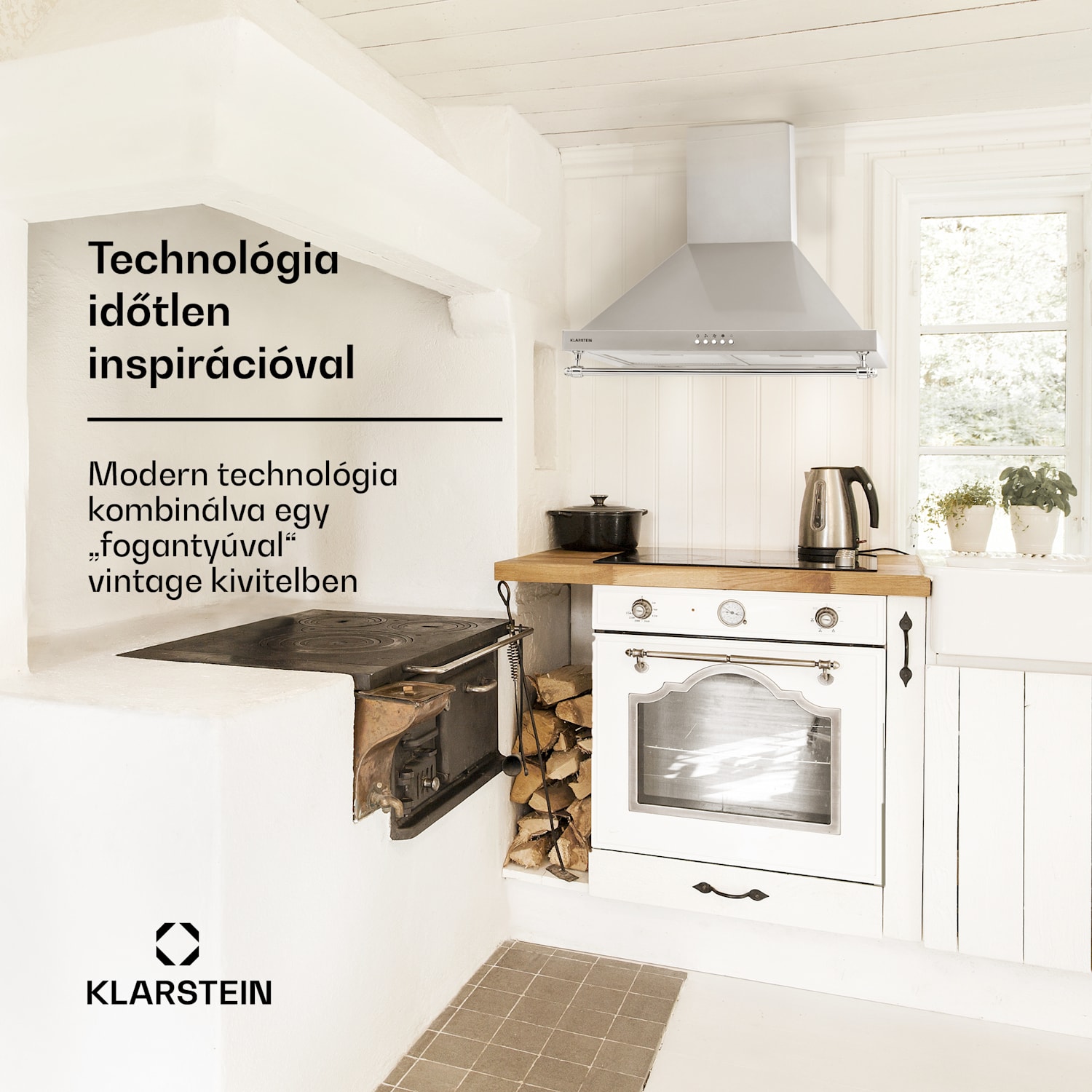 Montblanc 60, páraelszívó, 610 m³/ó, 165 W, 2 x 1,5 W LED, díszléc Rozsdamentes acél