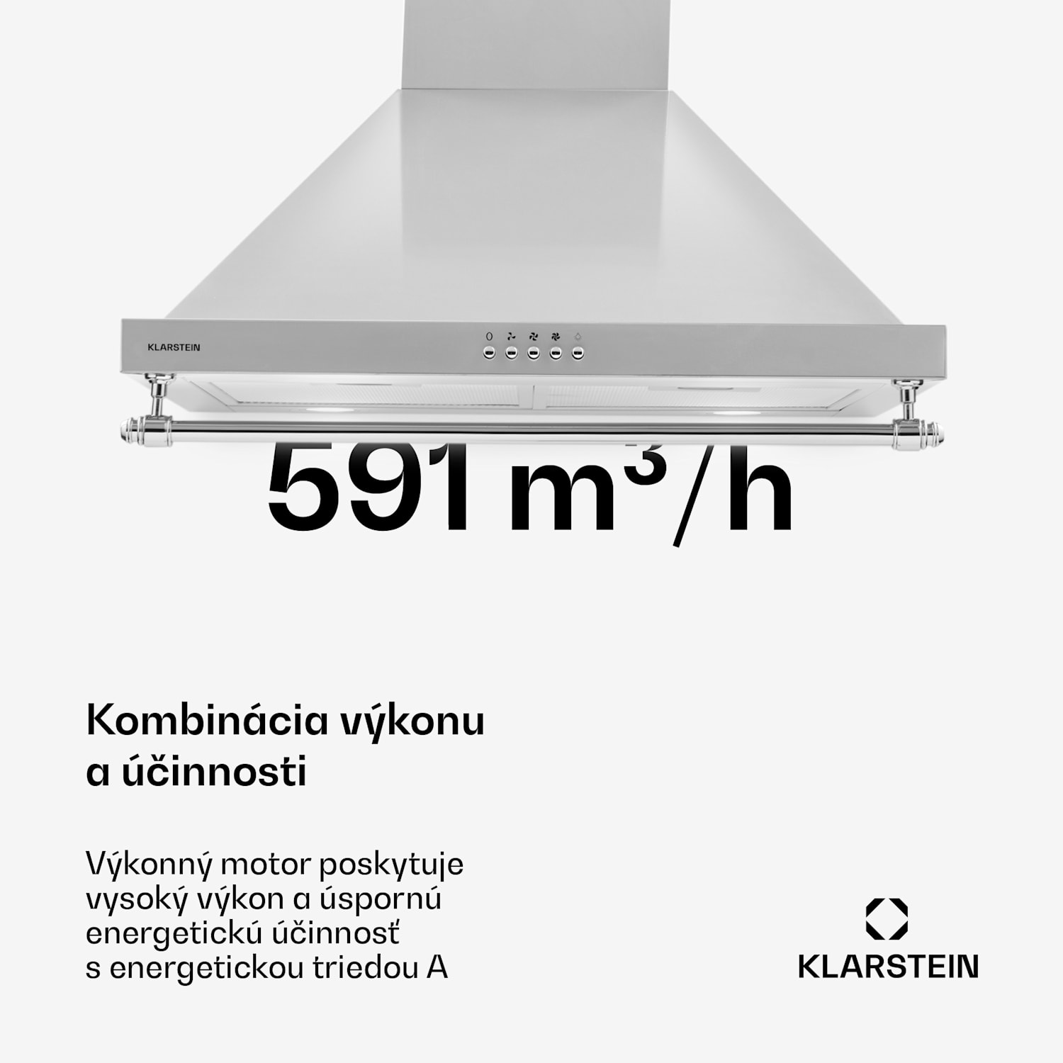 Montblanc 60, digestor, 60 cm, nástenný, 610 m³/h, LED, lišta, strieborno-šedý Nehrdzavejúca oceľ