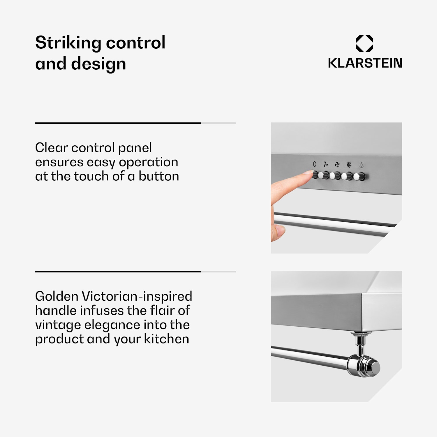Montblanc 60 afzuigkao 610m³/h 165W 2x 1,5 W led buis voor keukengerei Roestvrij Staal