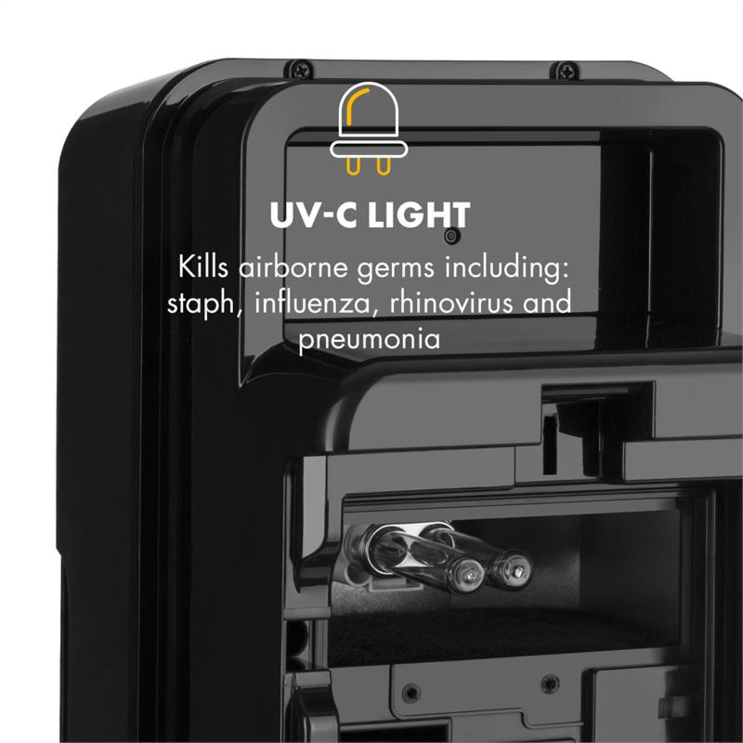 Piemont 4-en-1 purificador de aire 50W 210m³/h Timer 5 niveles negro Negro