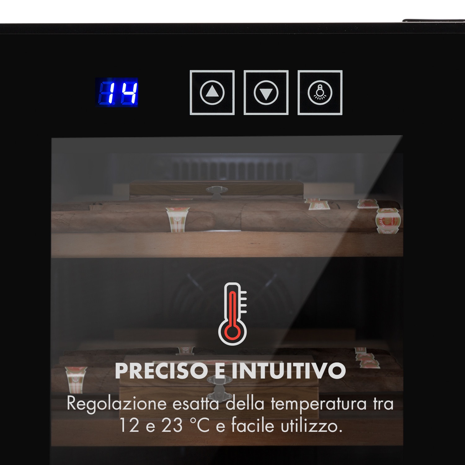 El Presidente 23 Umidificatore 50 W Touch Faggio 23L LED Nero 23 Ltr | Nero